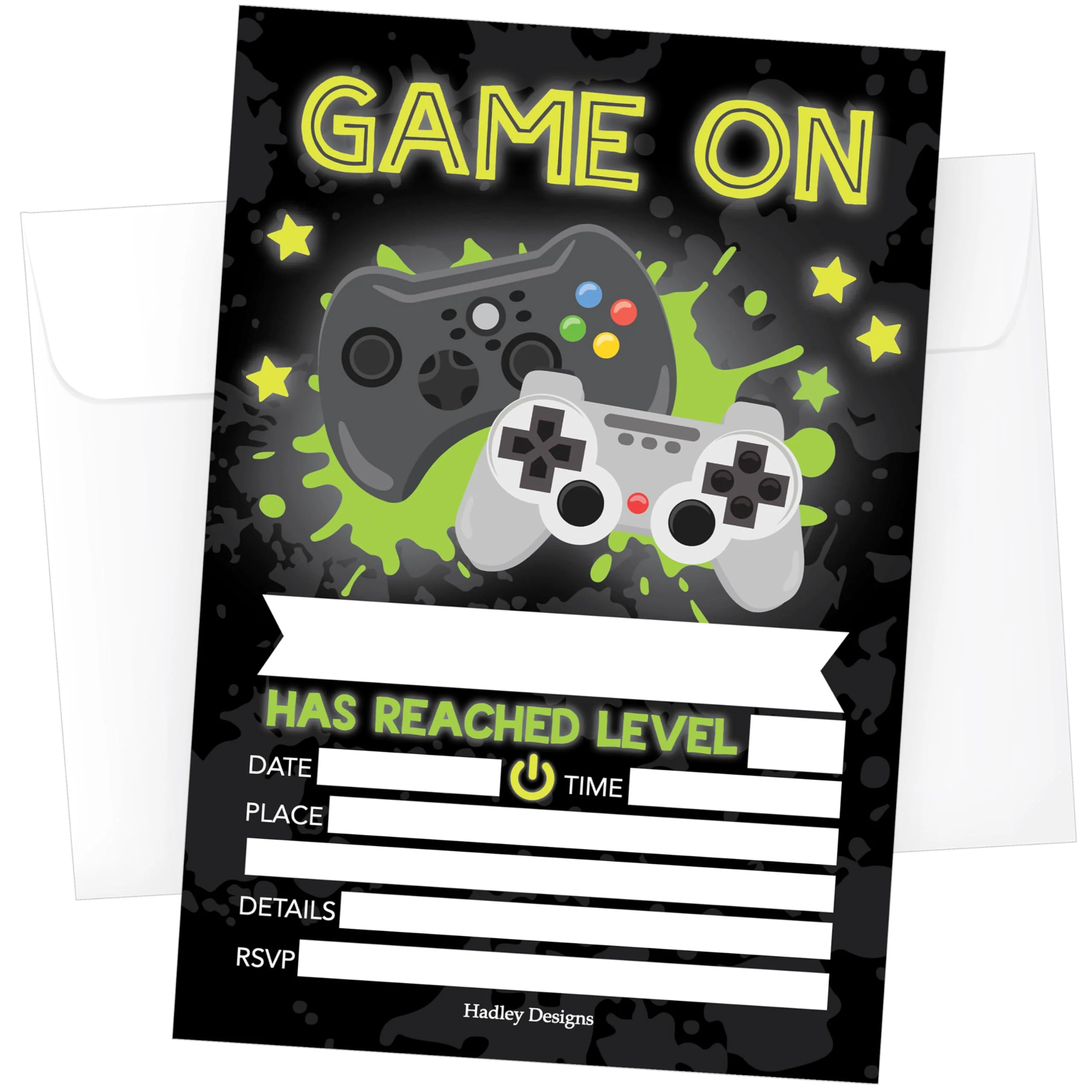 30 Kids Party Invitations – Fun Birthday Invitations with Envelopes – Complete Set for Boys & Girls