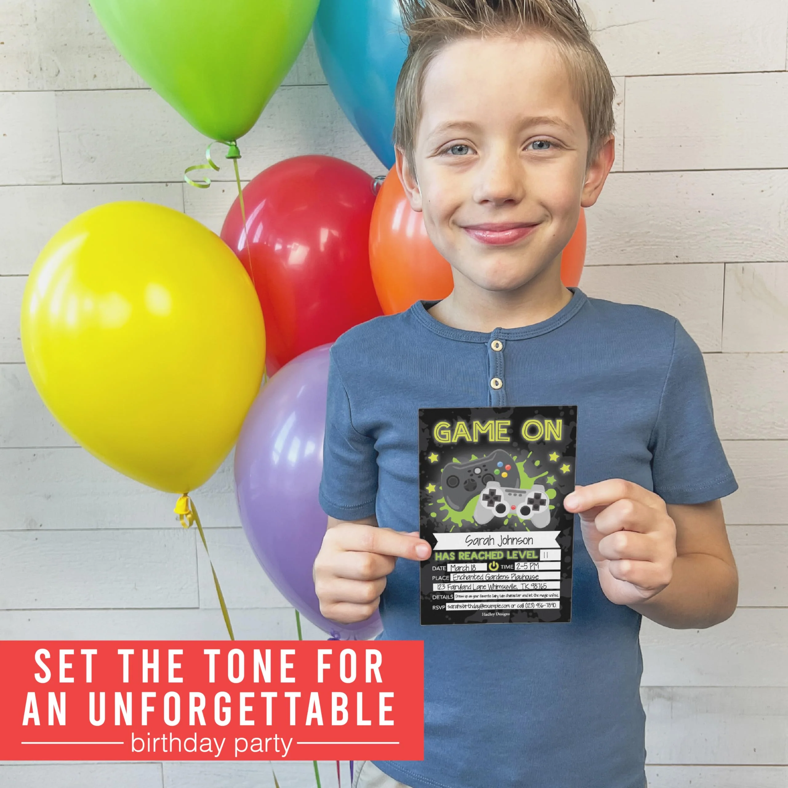 30 Kids Party Invitations – Fun Birthday Invitations with Envelopes – Complete Set for Boys & Girls - Image 2