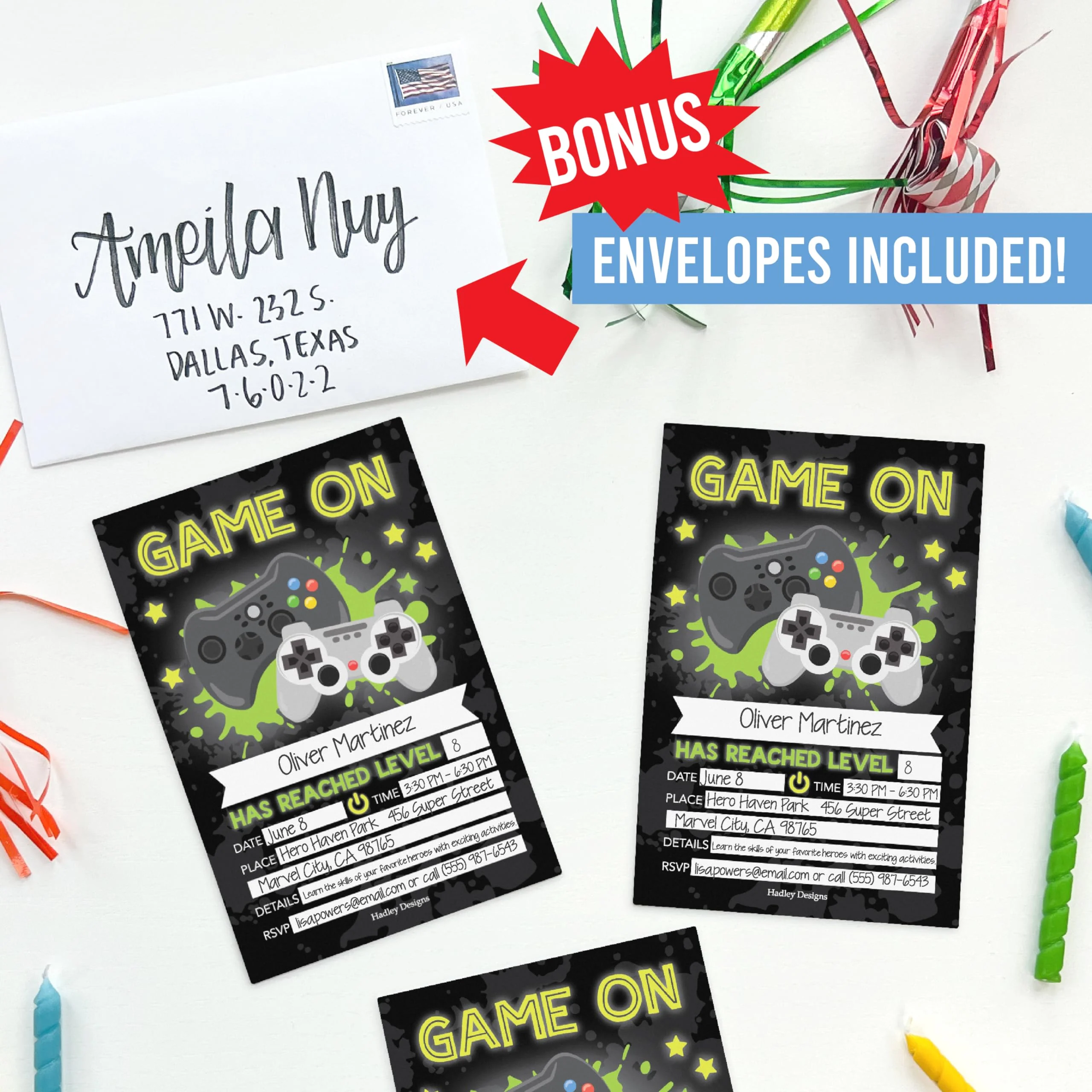 30 Kids Party Invitations – Fun Birthday Invitations with Envelopes – Complete Set for Boys & Girls - Image 6