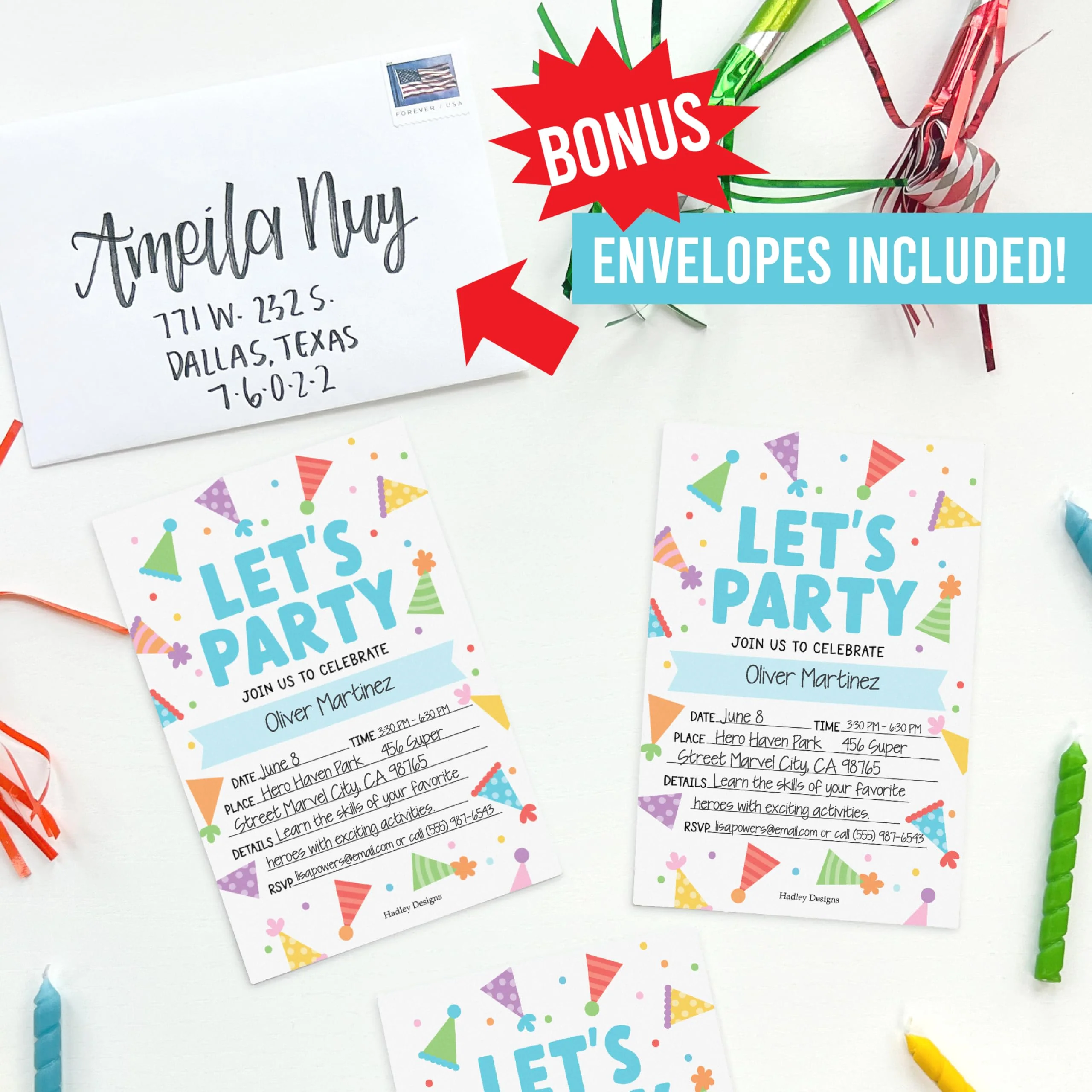 30 Kids Party Invitations – Fun Birthday Invitations with Envelopes – Complete Set for Boys & Girls - Image 6