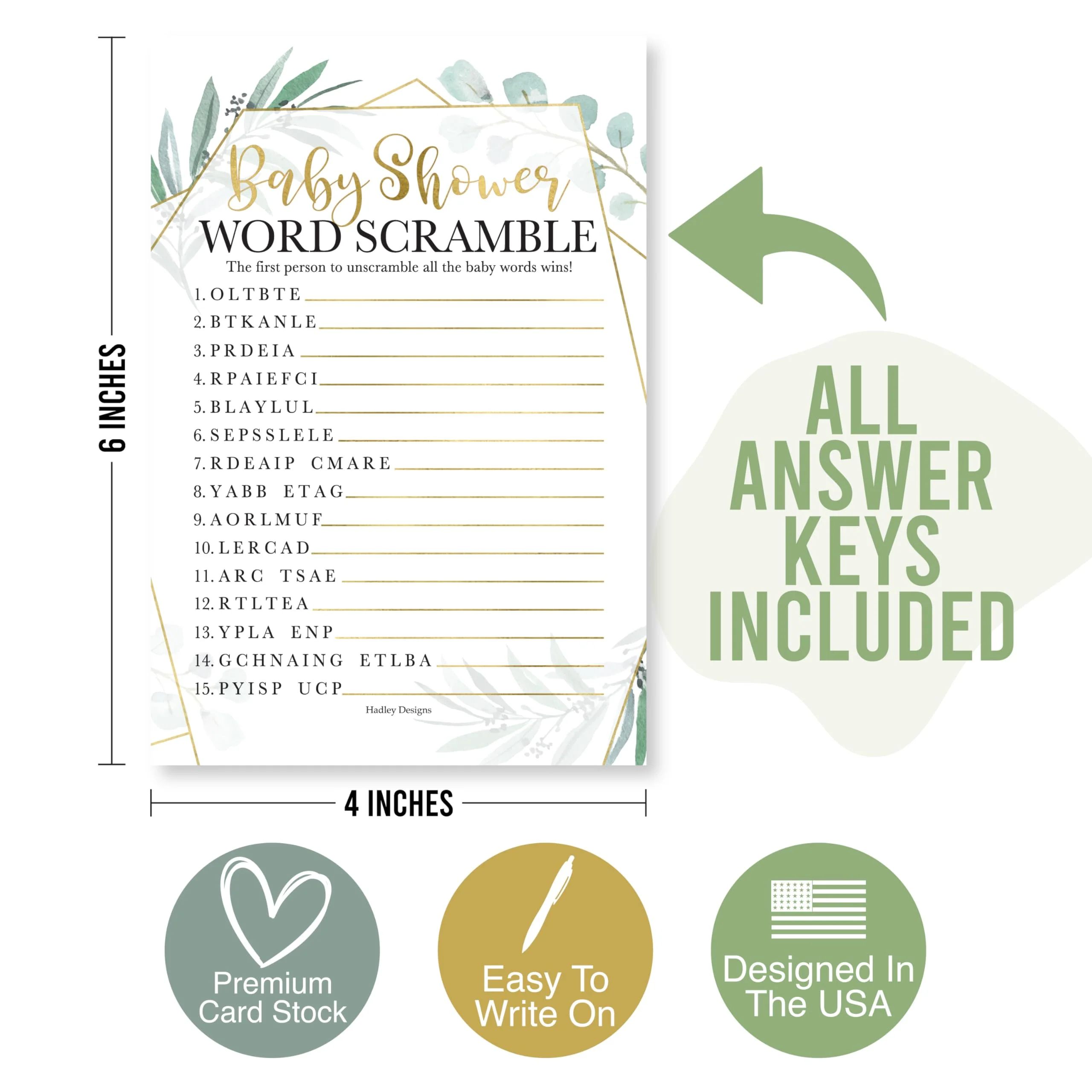 40 Baby Shower Games for Guests – Predictions & Advice Cards, Word Scramble, Who Knows Mommy Best – Different Themes for Boys & Girls - Image 5