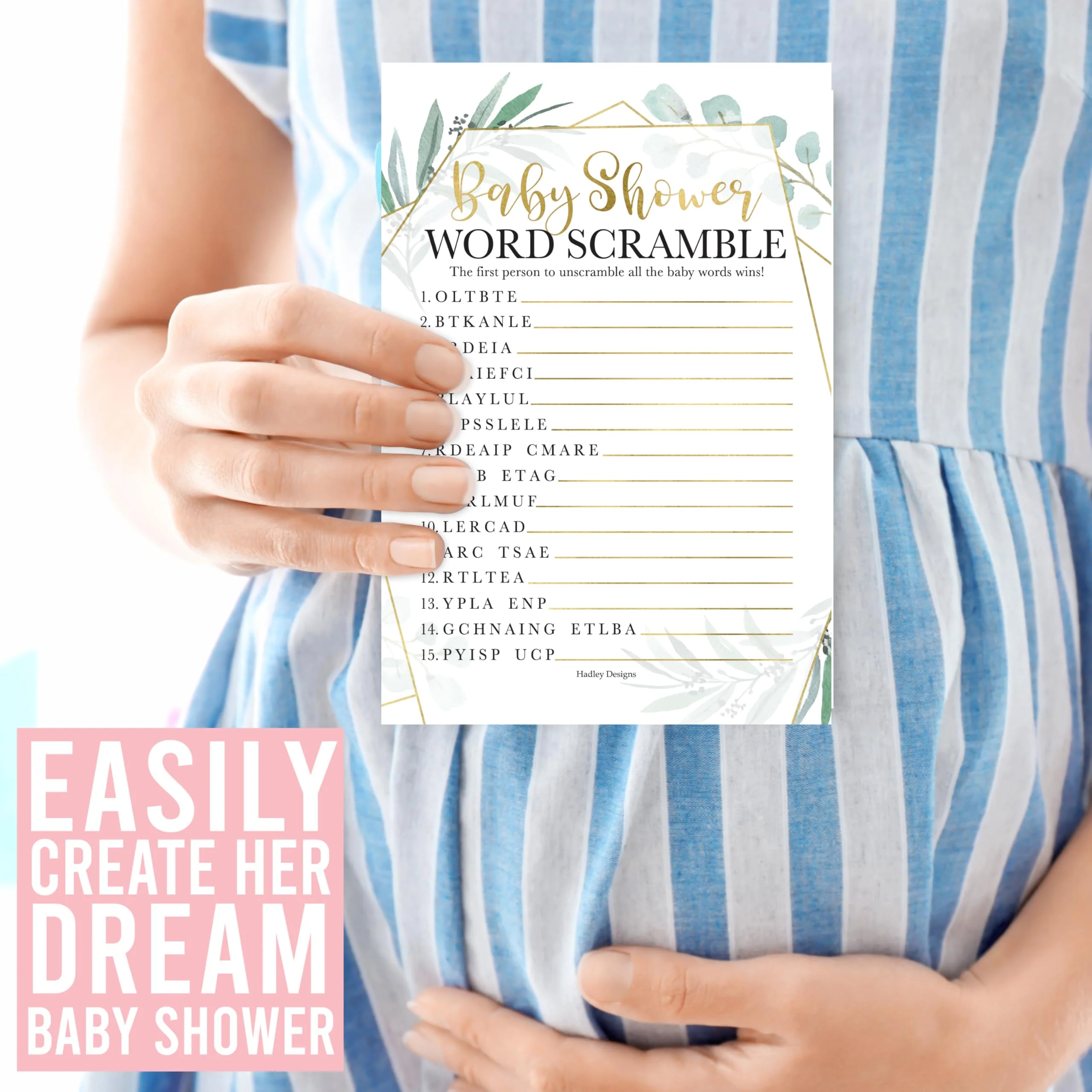 50 Baby Shower Games for Guests – Predictions & Advice Cards, Word Scramble – Different Themes for Boys & Girls - Image 8