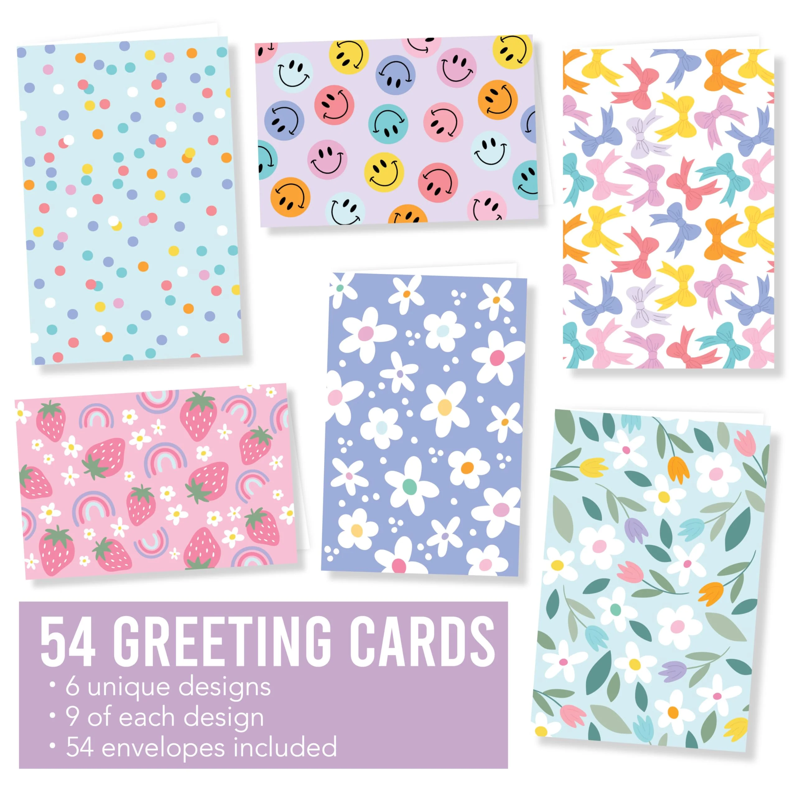 54 Blank Notecards with Envelopes – Bulk Stationery Set, Birthday & Thank You Greeting Cards – Blank Cards for All Occasions - Image 3