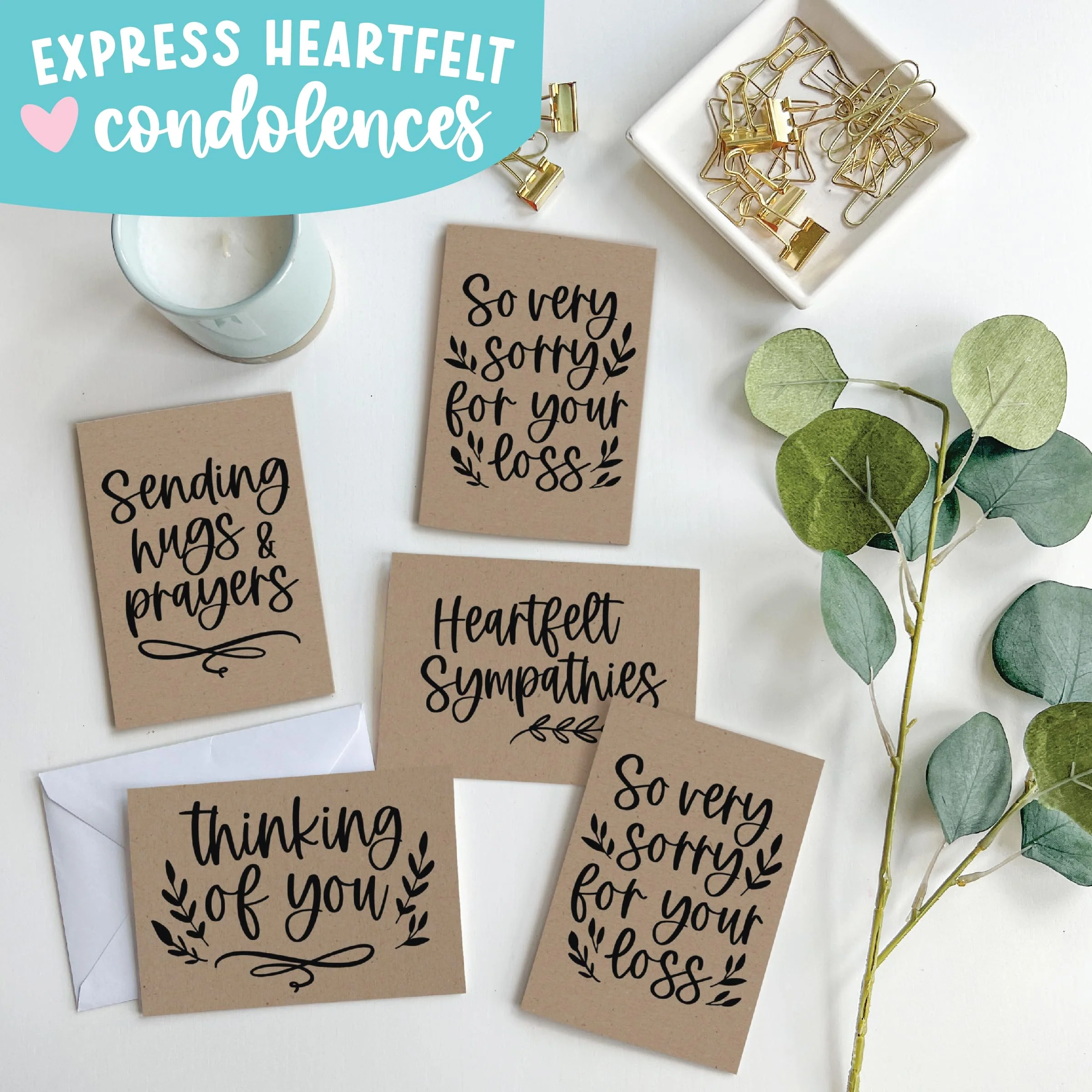 54 Sympathy Cards for Loss – Blank Condolence & 'I'm Sorry for Your Loss' Cards with Envelopes – Heartfelt Bereavement Cards Bulk - Image 6