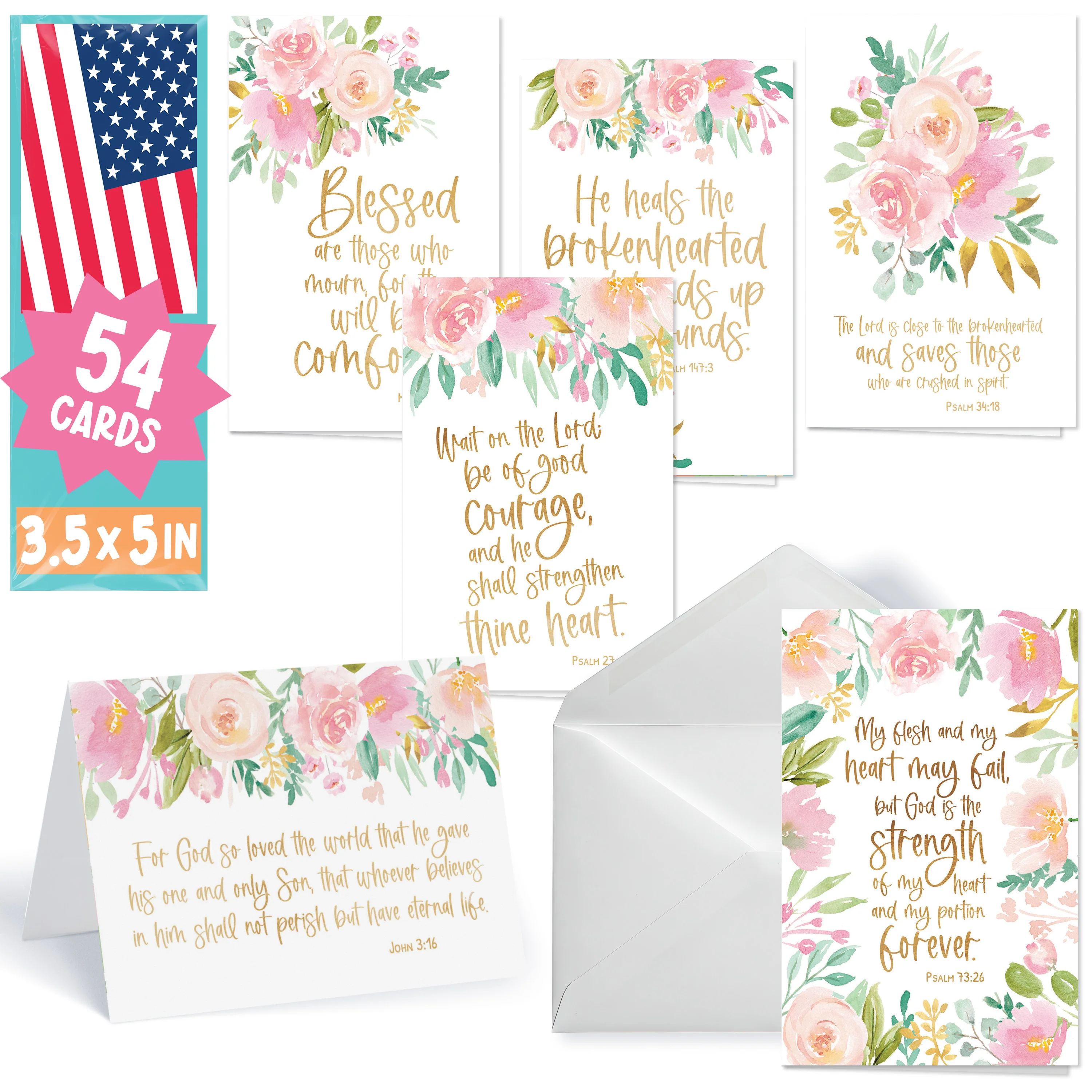 54 Sympathy Cards for Loss – Blank Condolence & 'I'm Sorry for Your Loss' Cards with Envelopes – Heartfelt Bereavement Cards Bulk