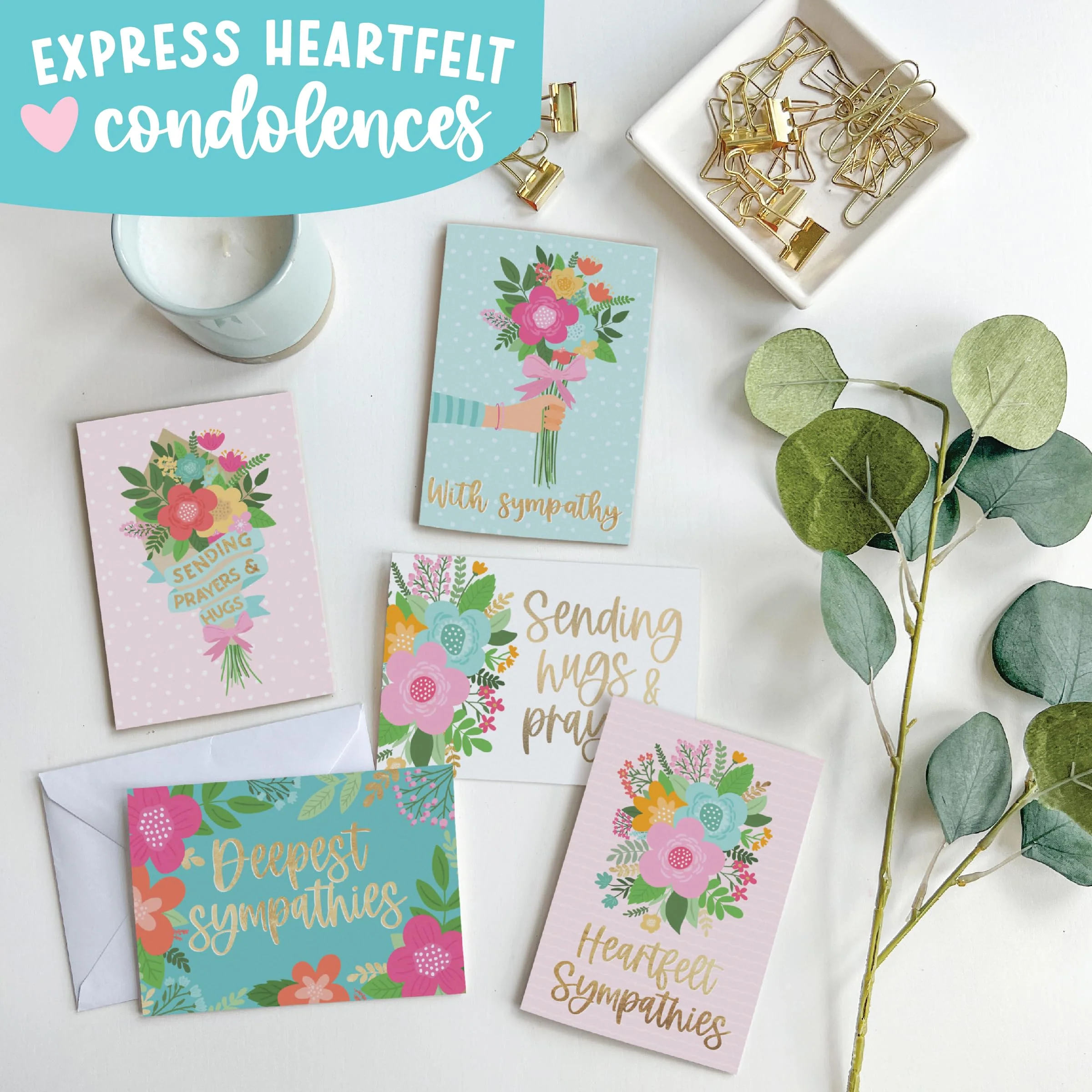 54 Sympathy Cards for Loss – Blank Condolence & 'I'm Sorry for Your Loss' Cards with Envelopes – Heartfelt Bereavement Cards Bulk - Image 6