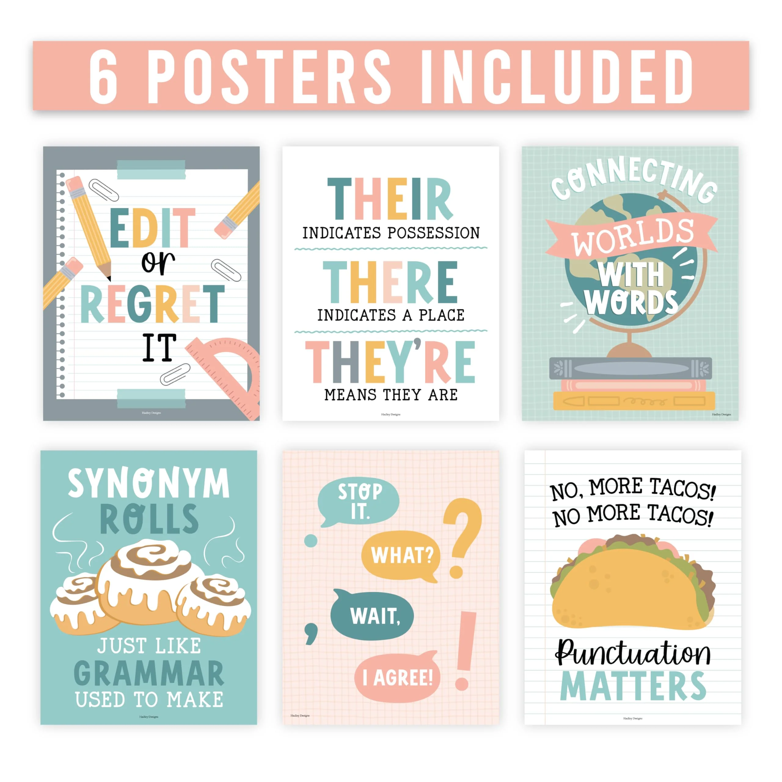 Motivational English Posters, Boho Pack of 6 - Image 5