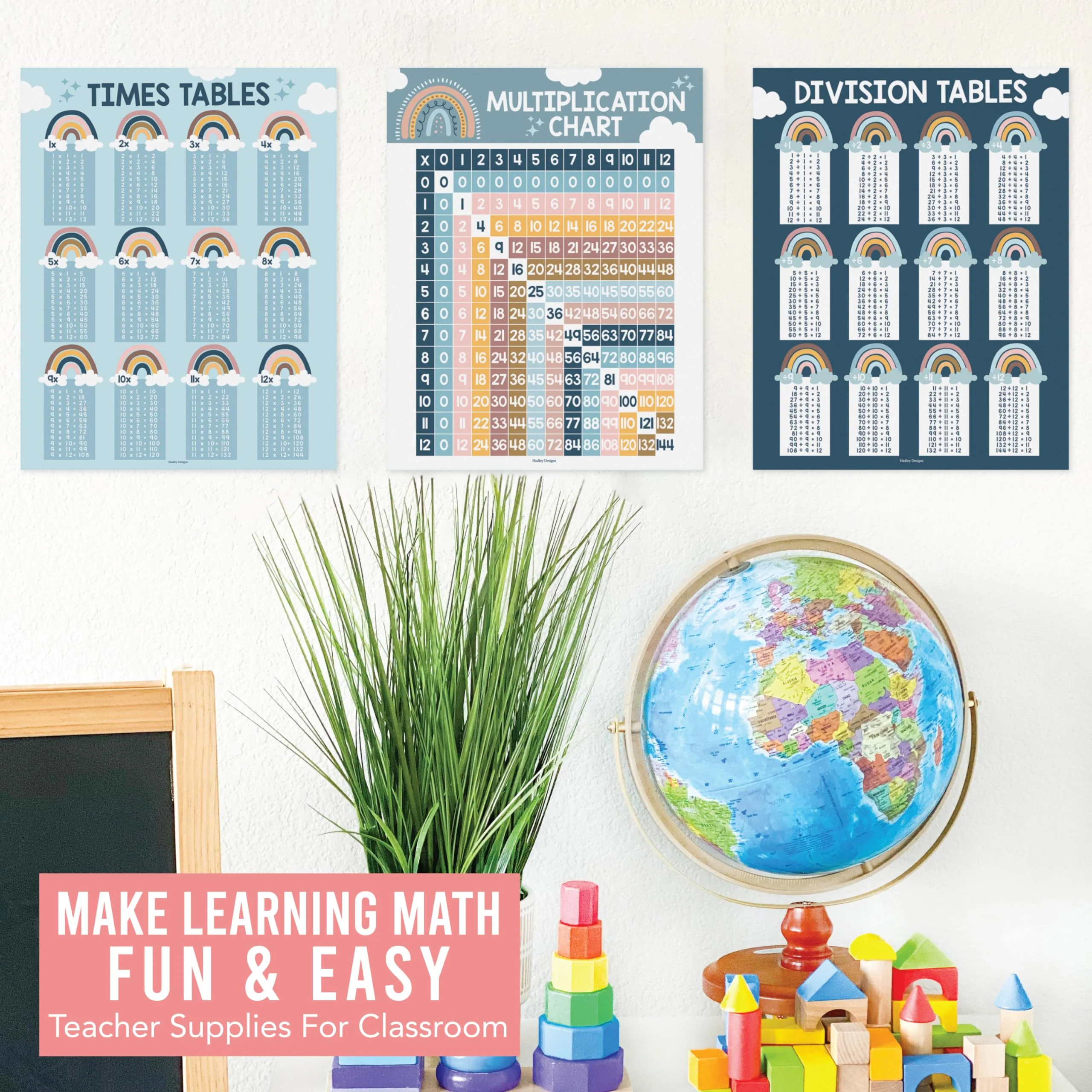 Multiplication & Division Kit: Boho 9 Poster Pack - Image 3