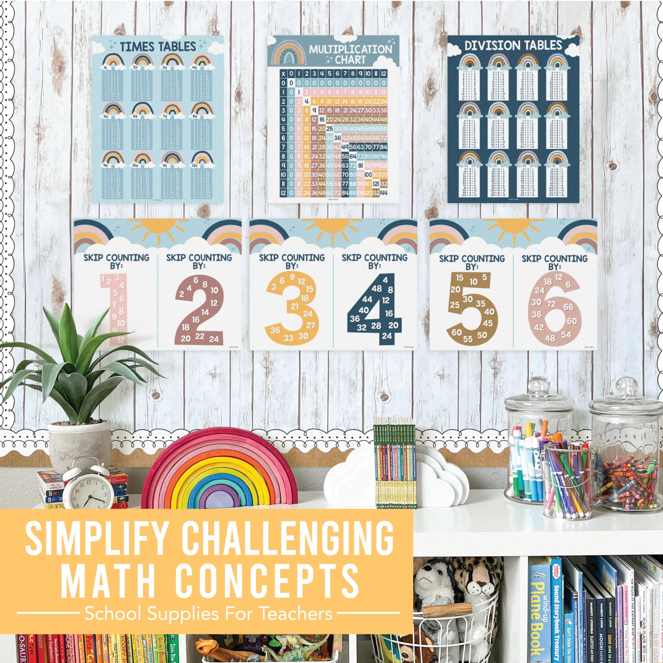 Multiplication & Division Kit: Boho 9 Poster Pack - Image 8