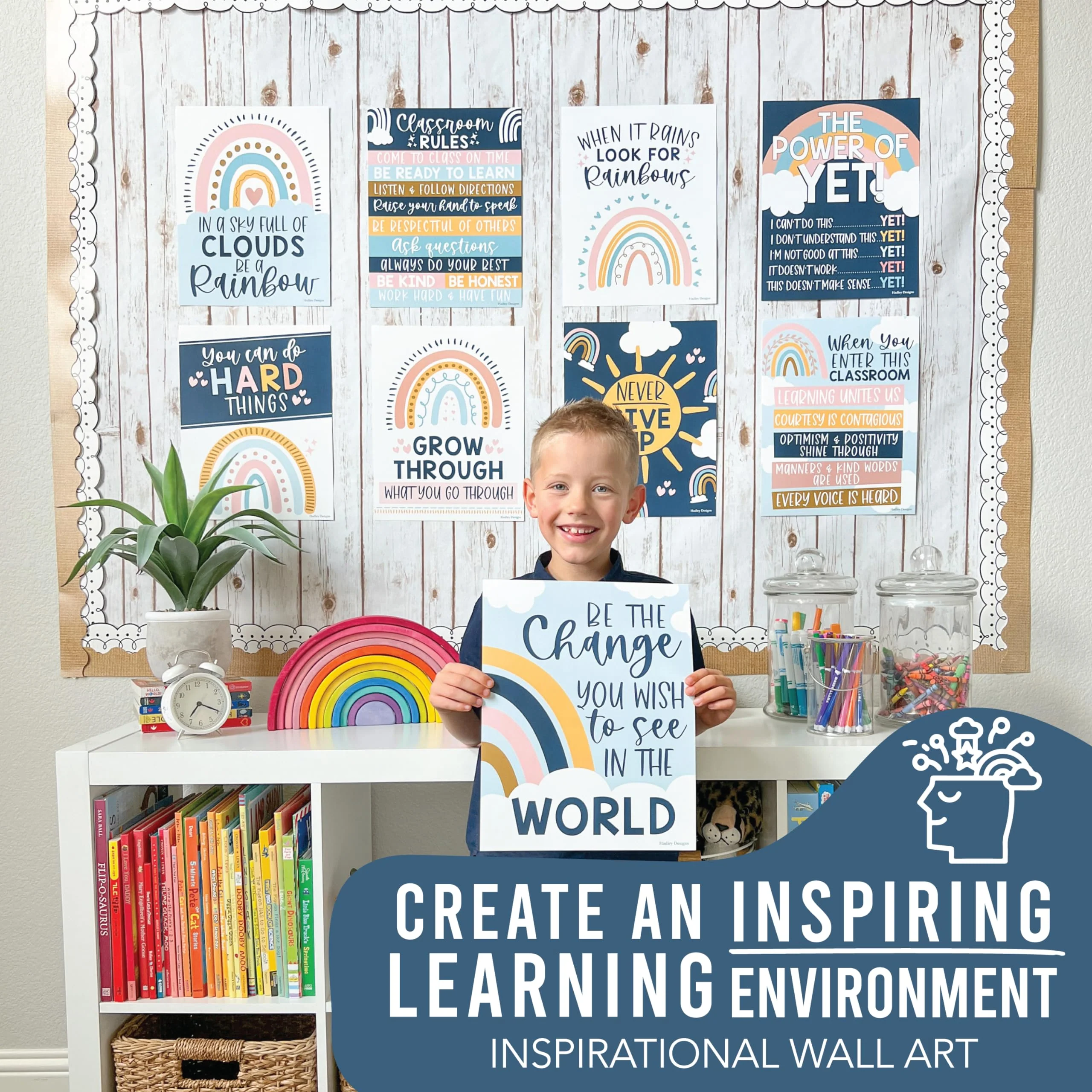 Motivational Classroom Posters, Boho Pack of 9 - Image 4