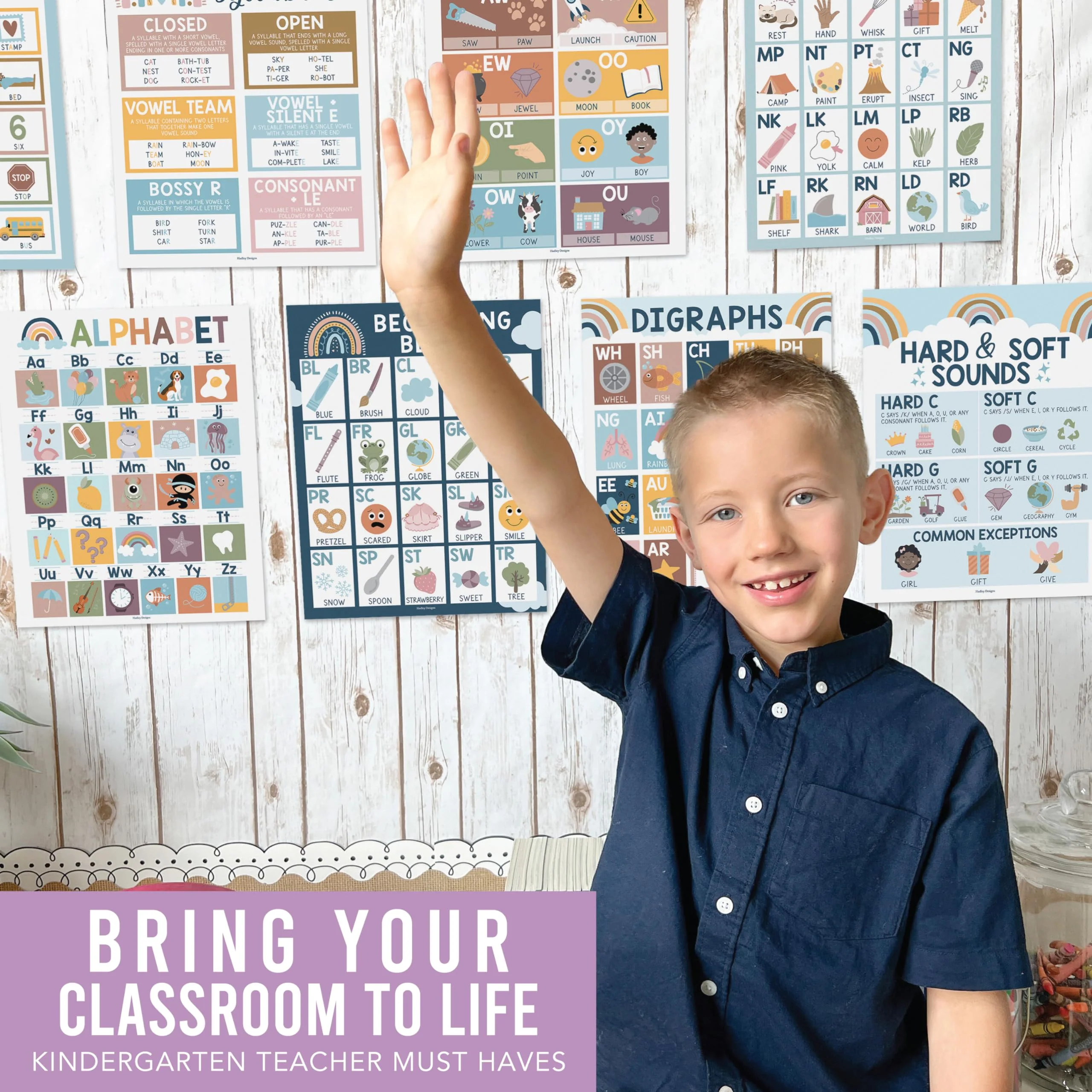 Phonics Foundations Kit: Boho 9 Poster Pack - Image 5