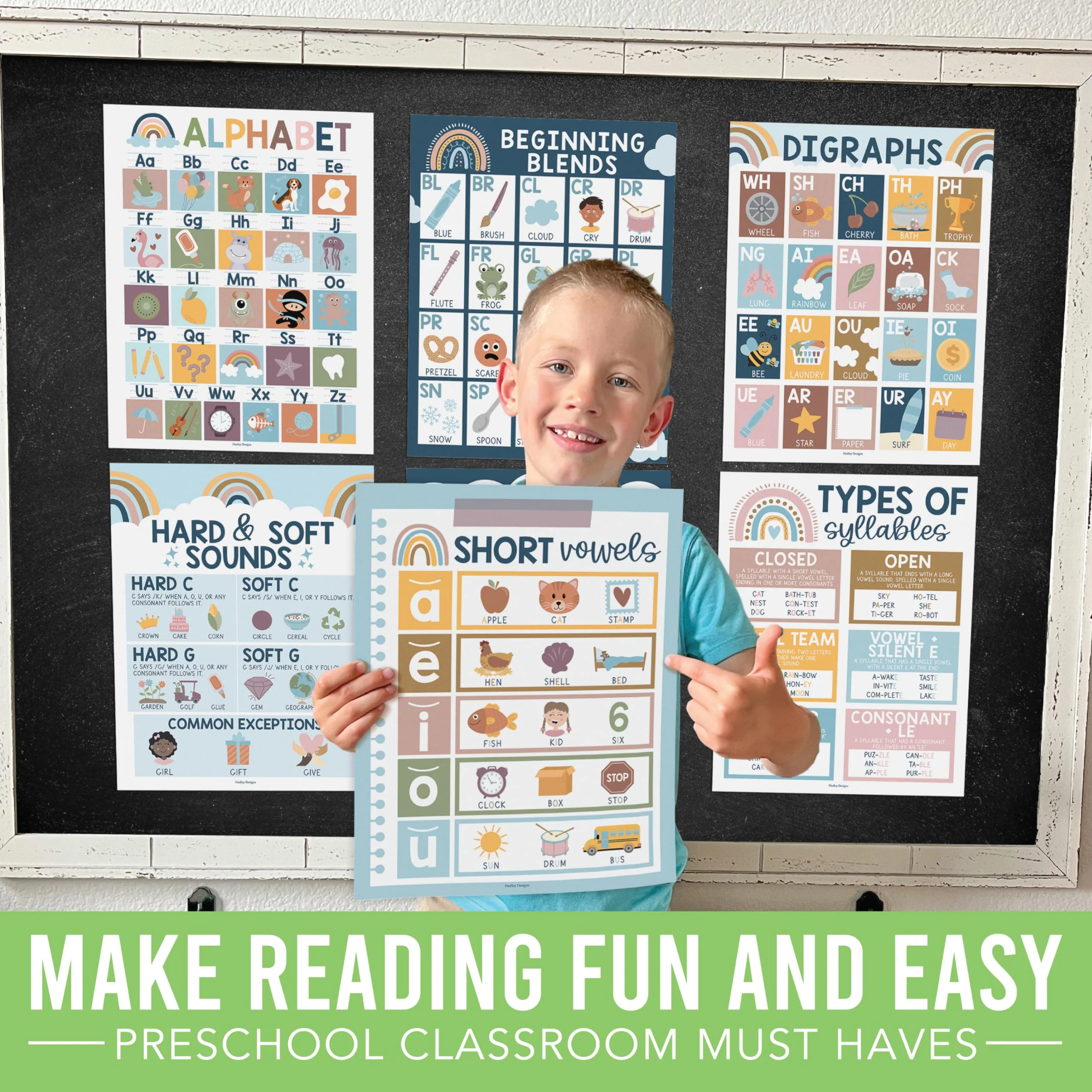 Phonics Foundations Kit: Boho 9 Poster Pack - Image 6