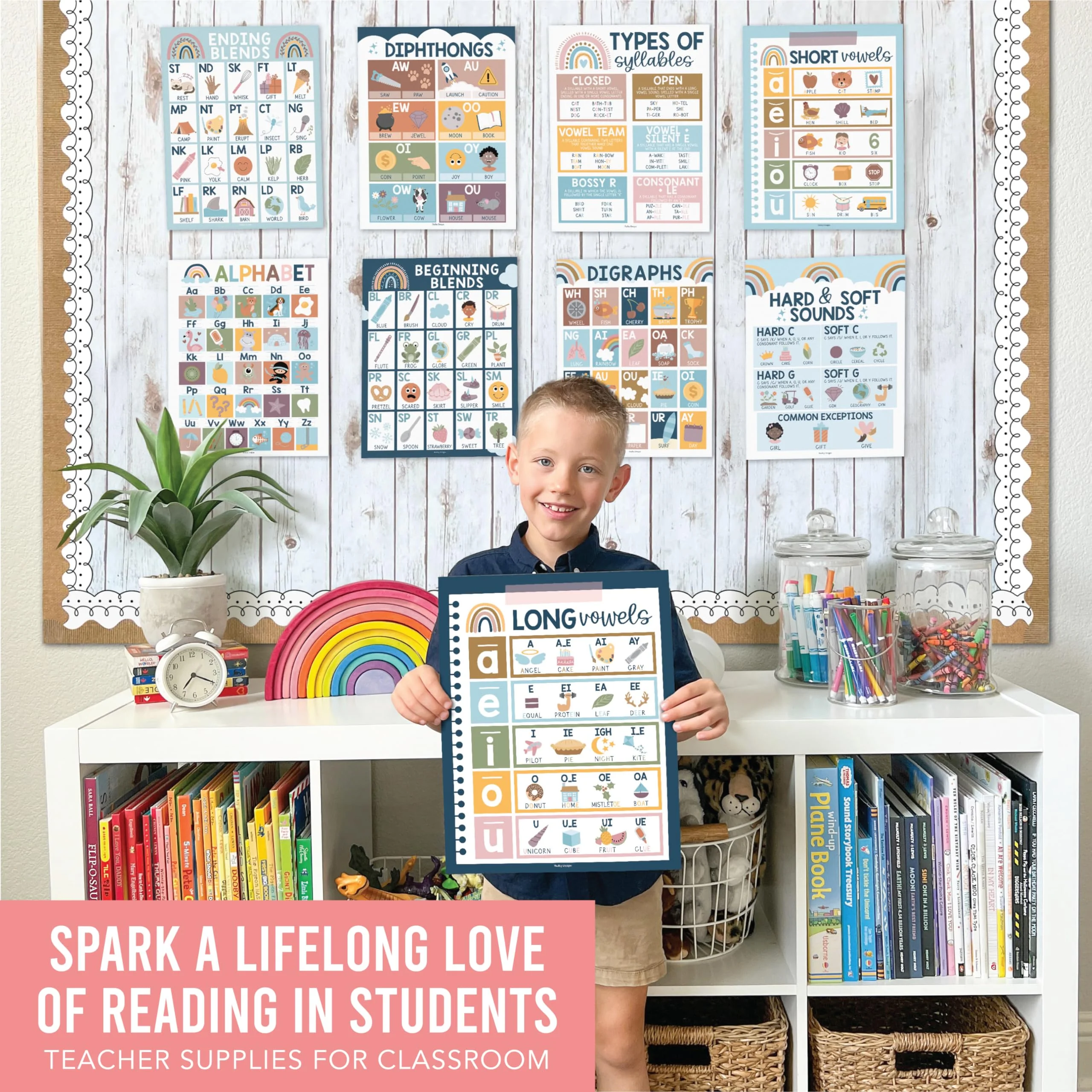 Phonics Foundations Kit: Boho 9 Poster Pack - Image 9