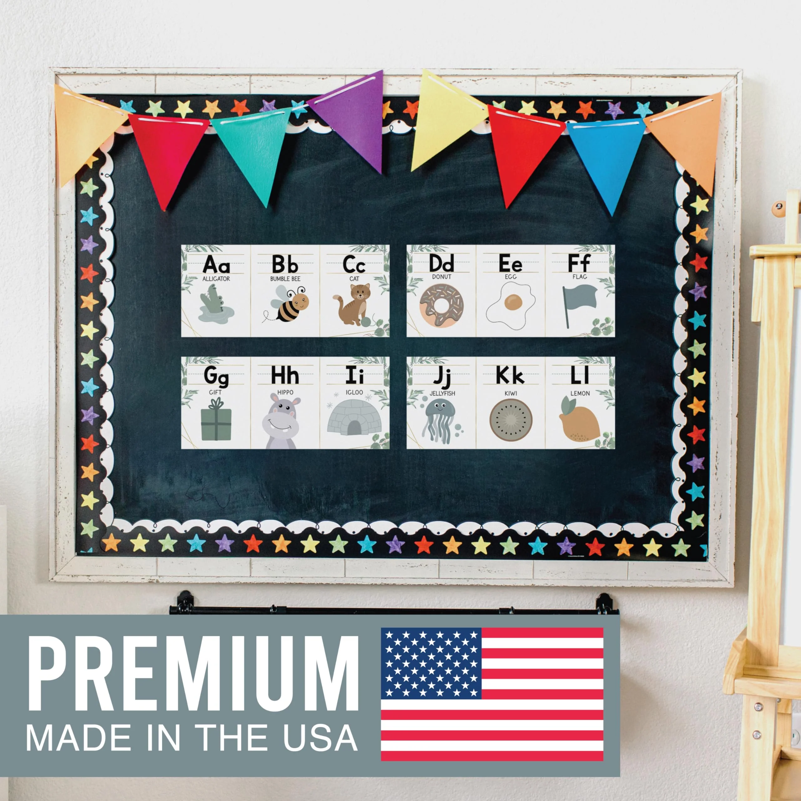 Alphabet Bulletin Board for Classroom Wall - ABC Posters, Alphabet Wall Chart, Number Line, Classroom Supplies - Image 5