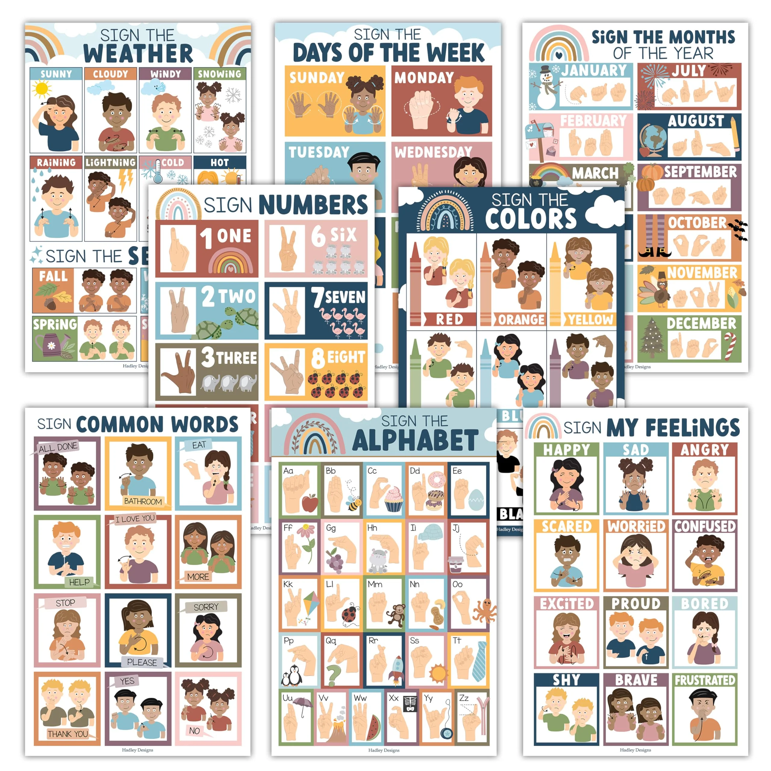 Boho - American Sign Language Posters