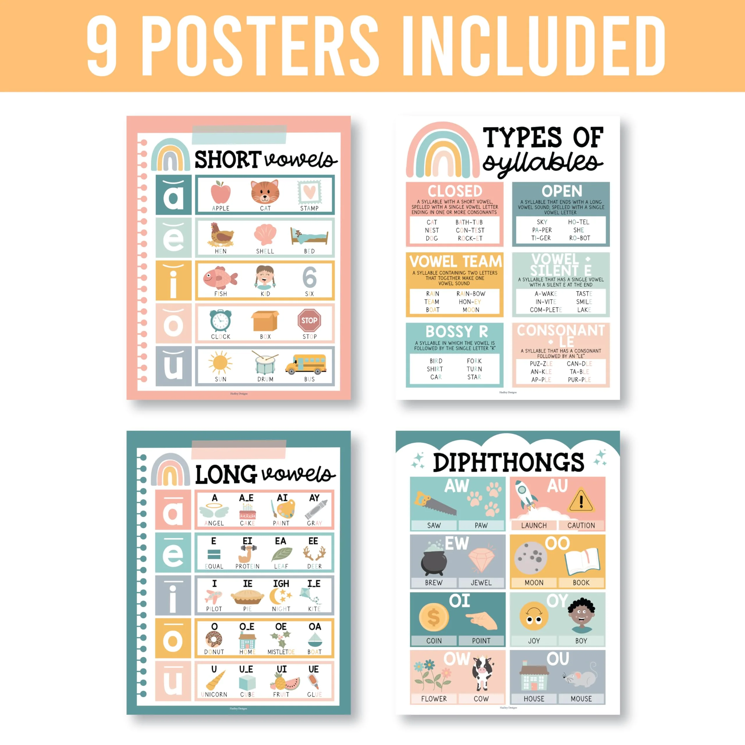 Phonics Foundations Kit: Boho 9 Poster Pack - Image 3