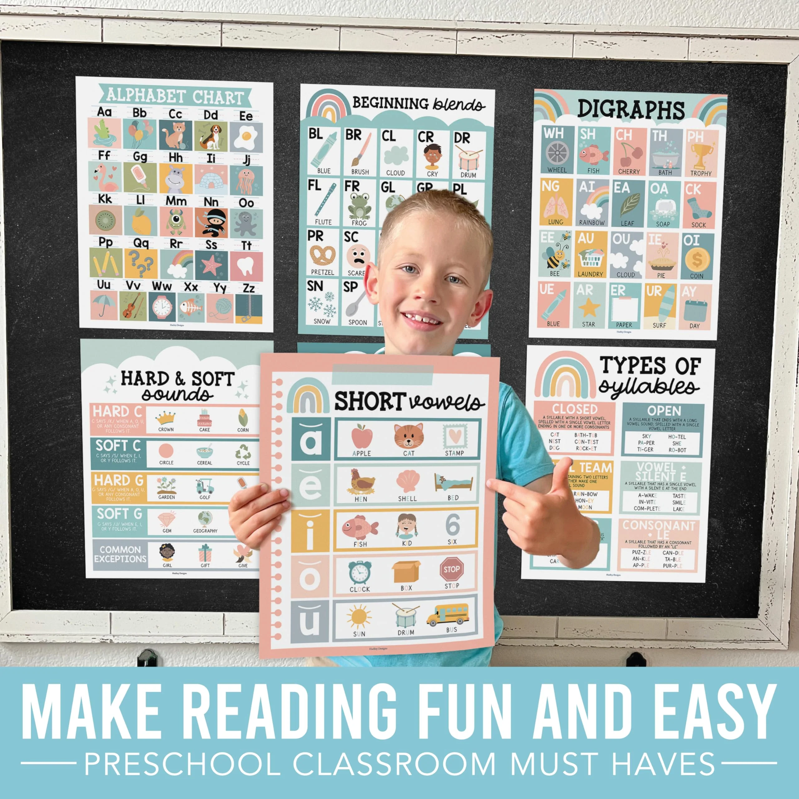 Phonics Foundations Kit: Boho 9 Poster Pack - Image 6