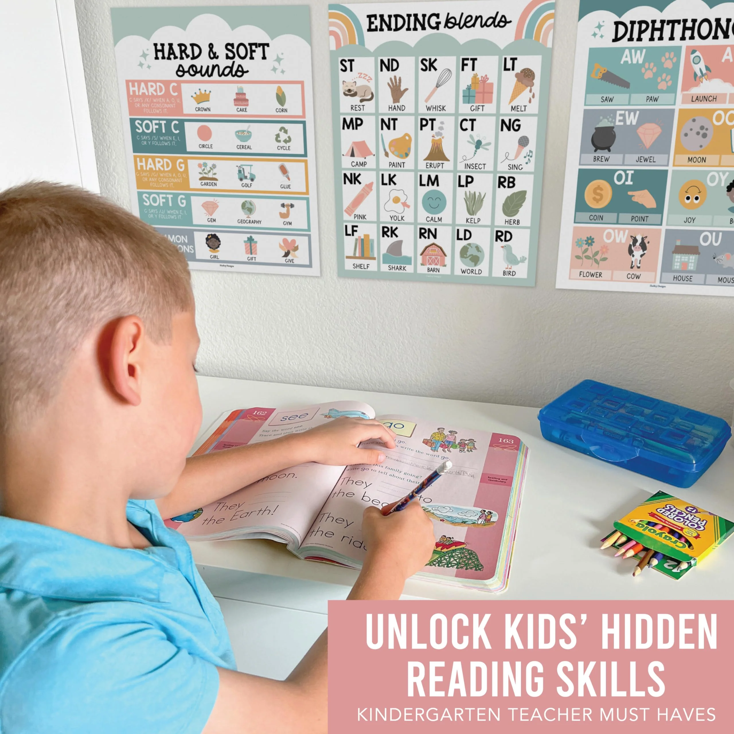 Phonics Foundations Kit: Boho 9 Poster Pack - Image 7