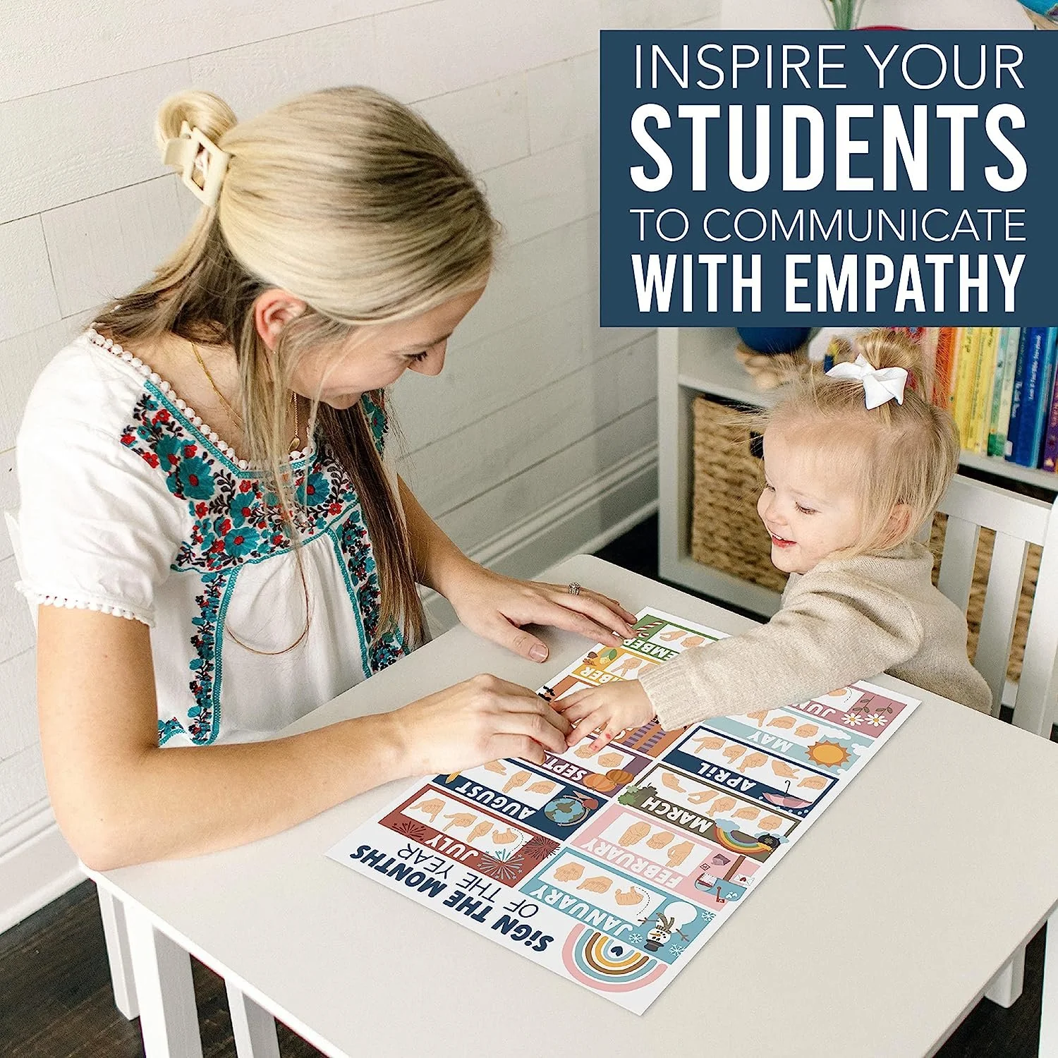 ASL Sign Language Kit: Boho 8 Poster Set - Image 8