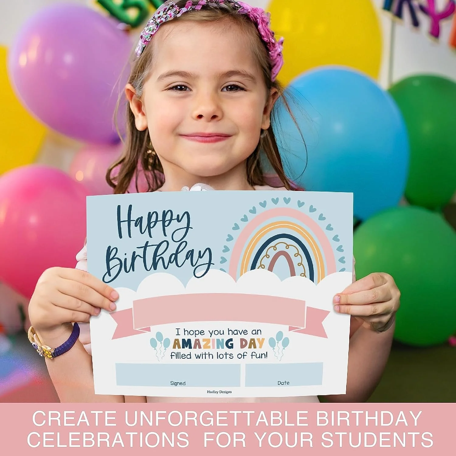 Birthday Certificates, Boho Pack of 25 - Image 4