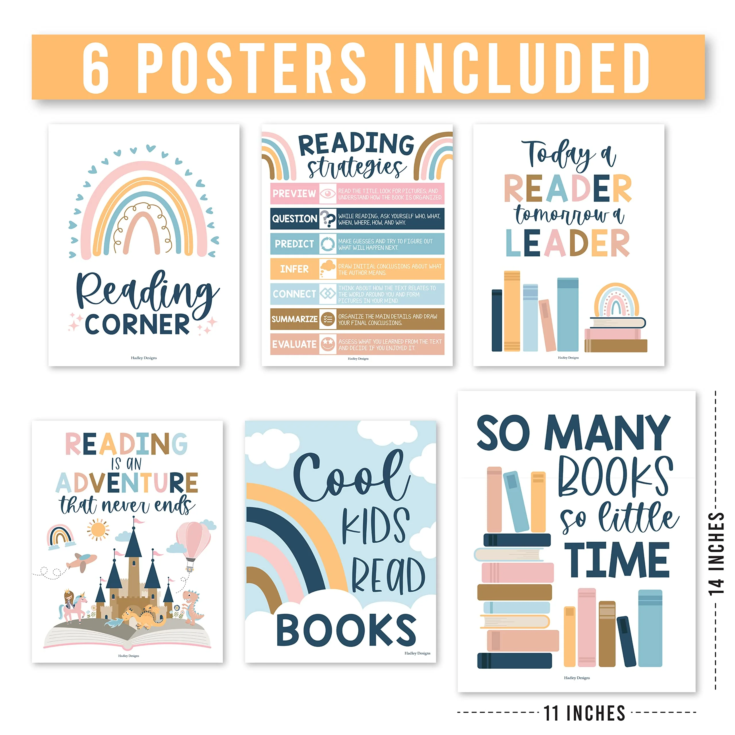 Reading Corner Kit: Boho 6 Poster Pack - Image 4
