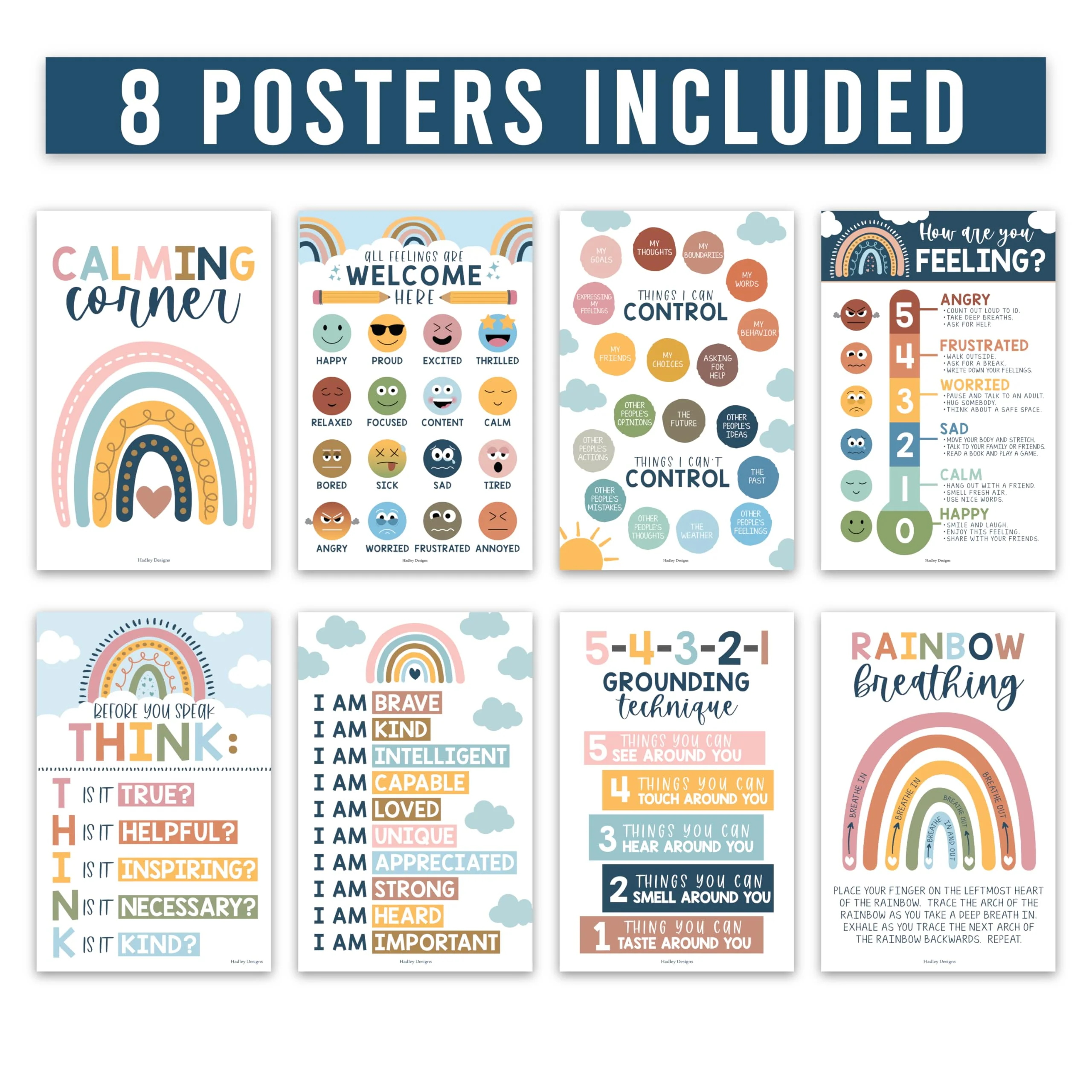 Calming Corner Kit: Boho 8 Poster Pack - Image 3