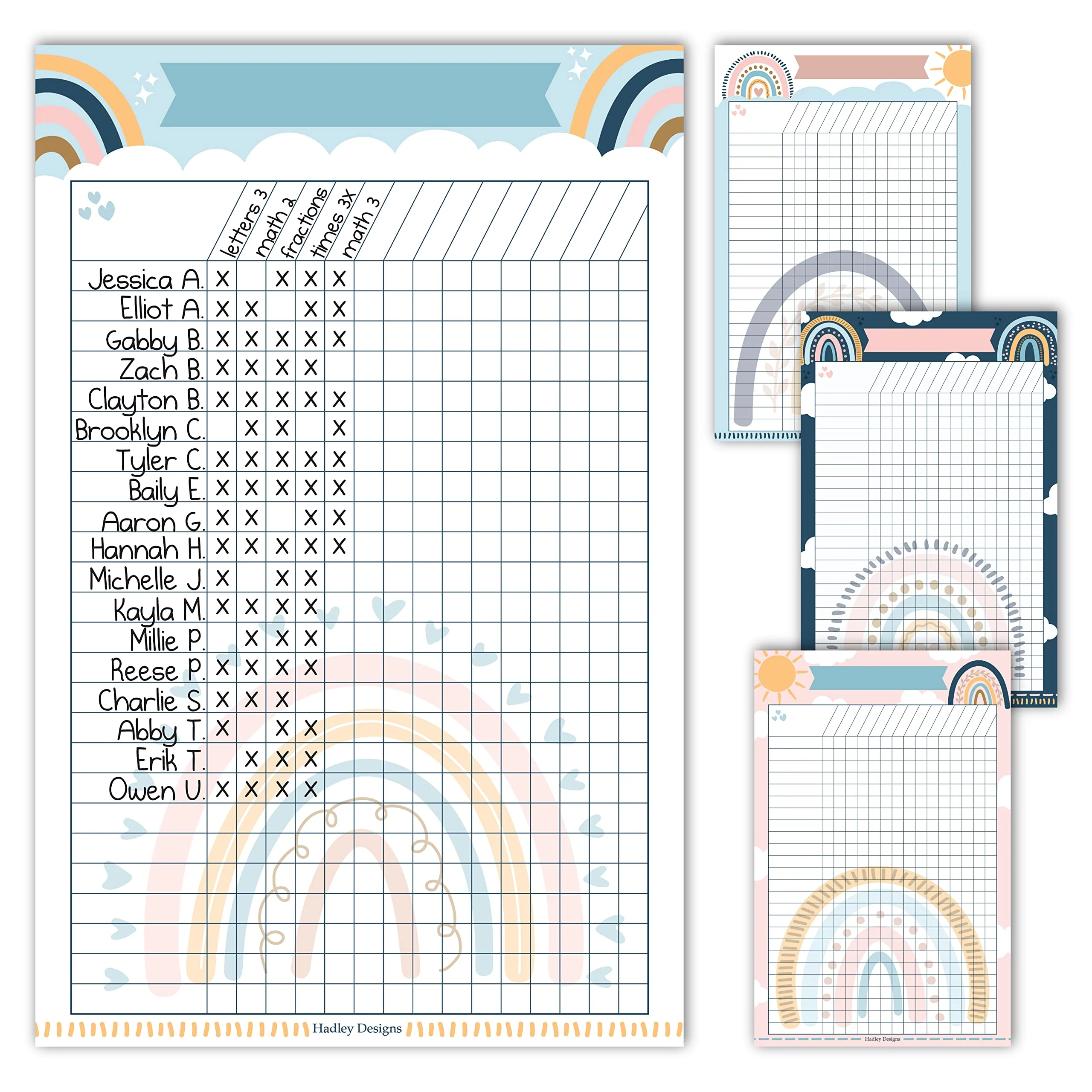 Homework Tracker Kit: Boho 4 Pack