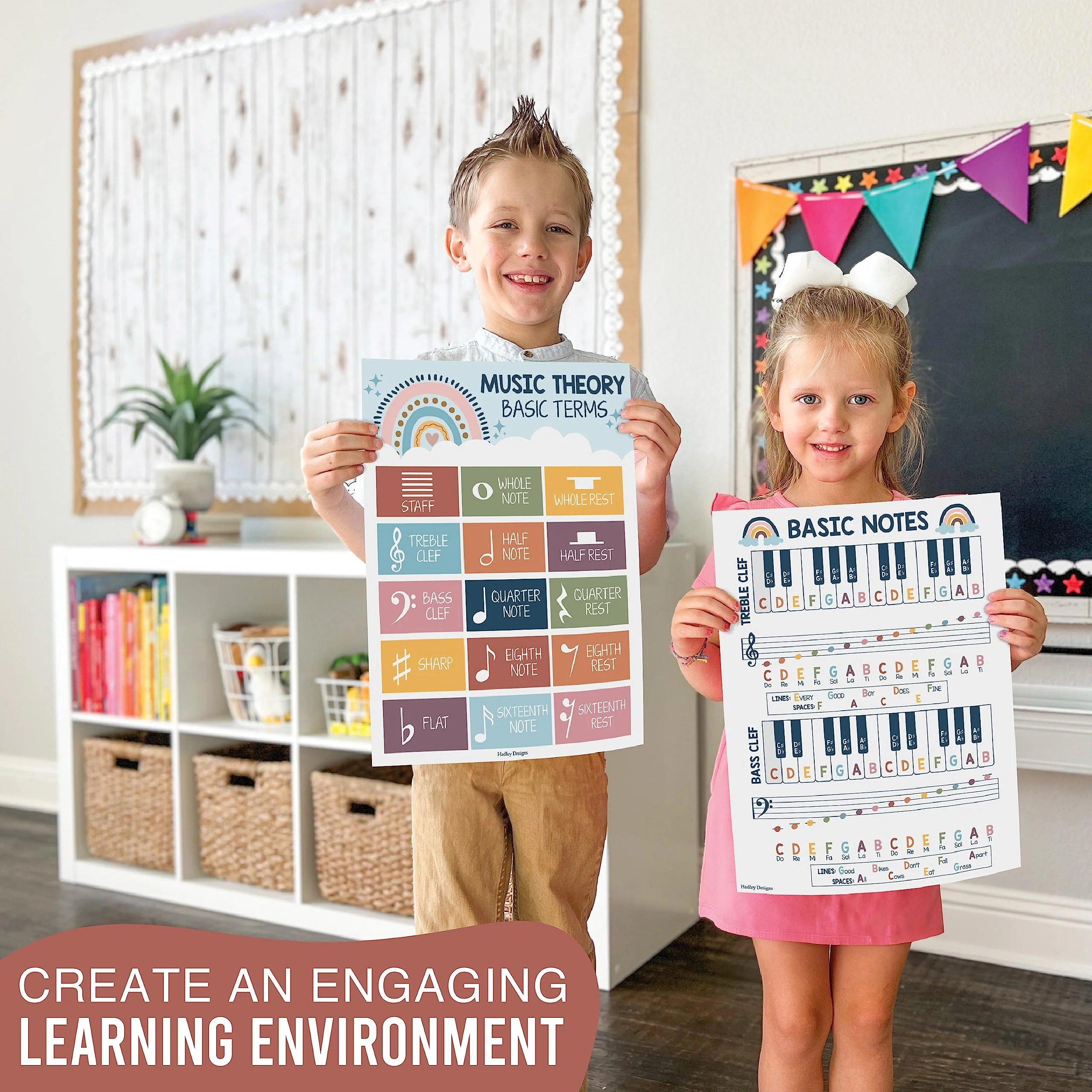 Music Classroom Posters, Boho Pack of 9 - Image 5