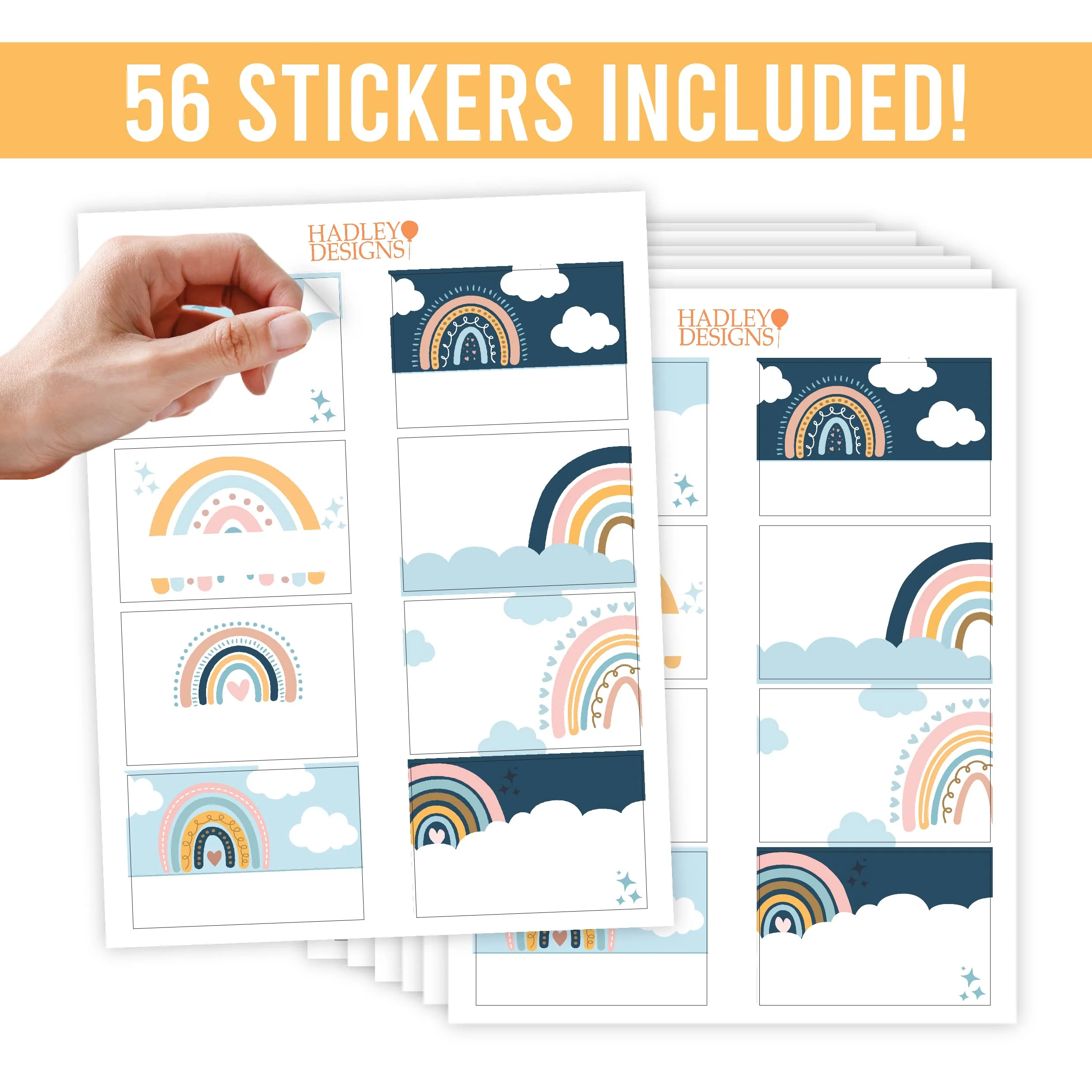 Name Tag Stickers, Boho Pack of 56 - Image 8