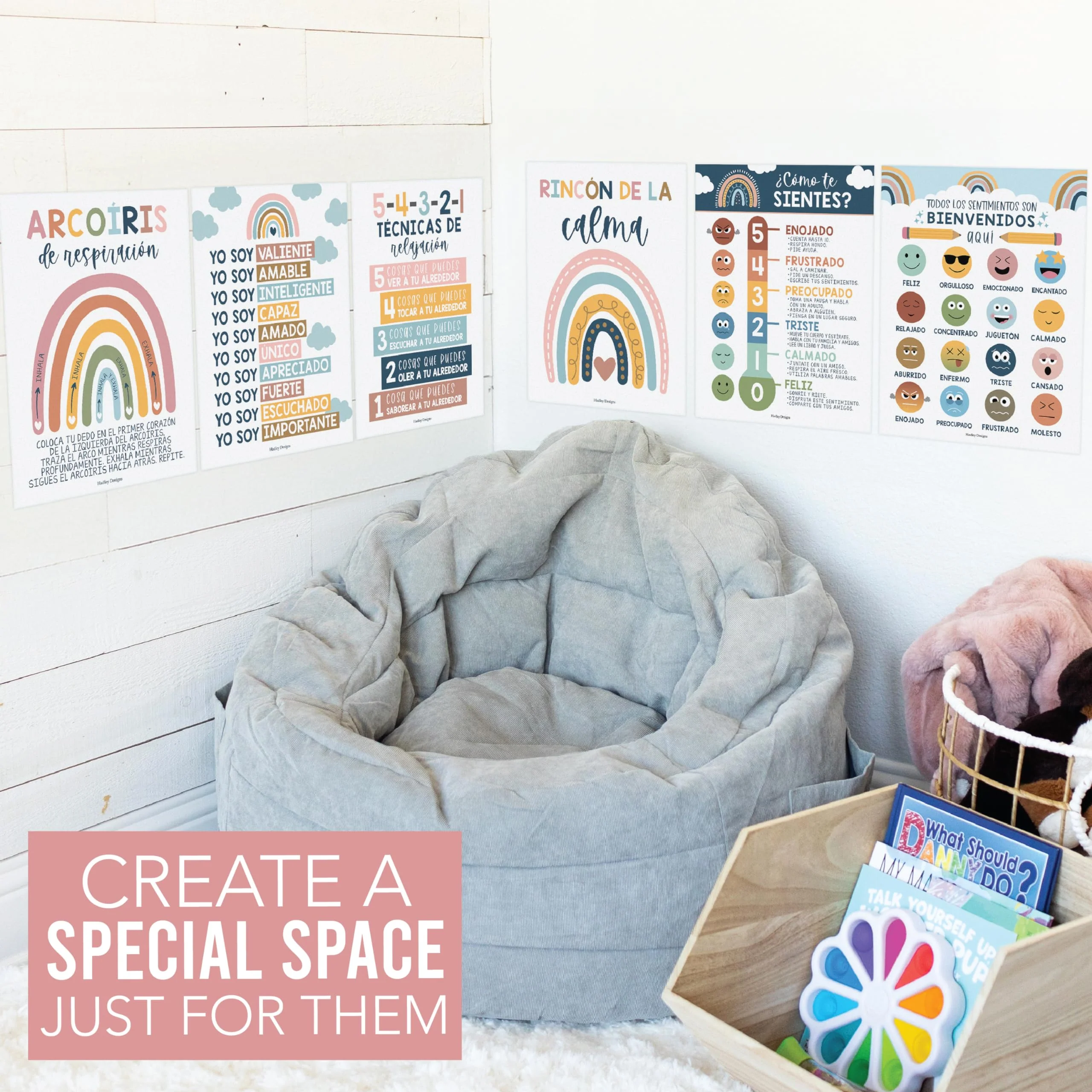 Boho Rainbow  Spanish Calming Corner Posters - Image 8