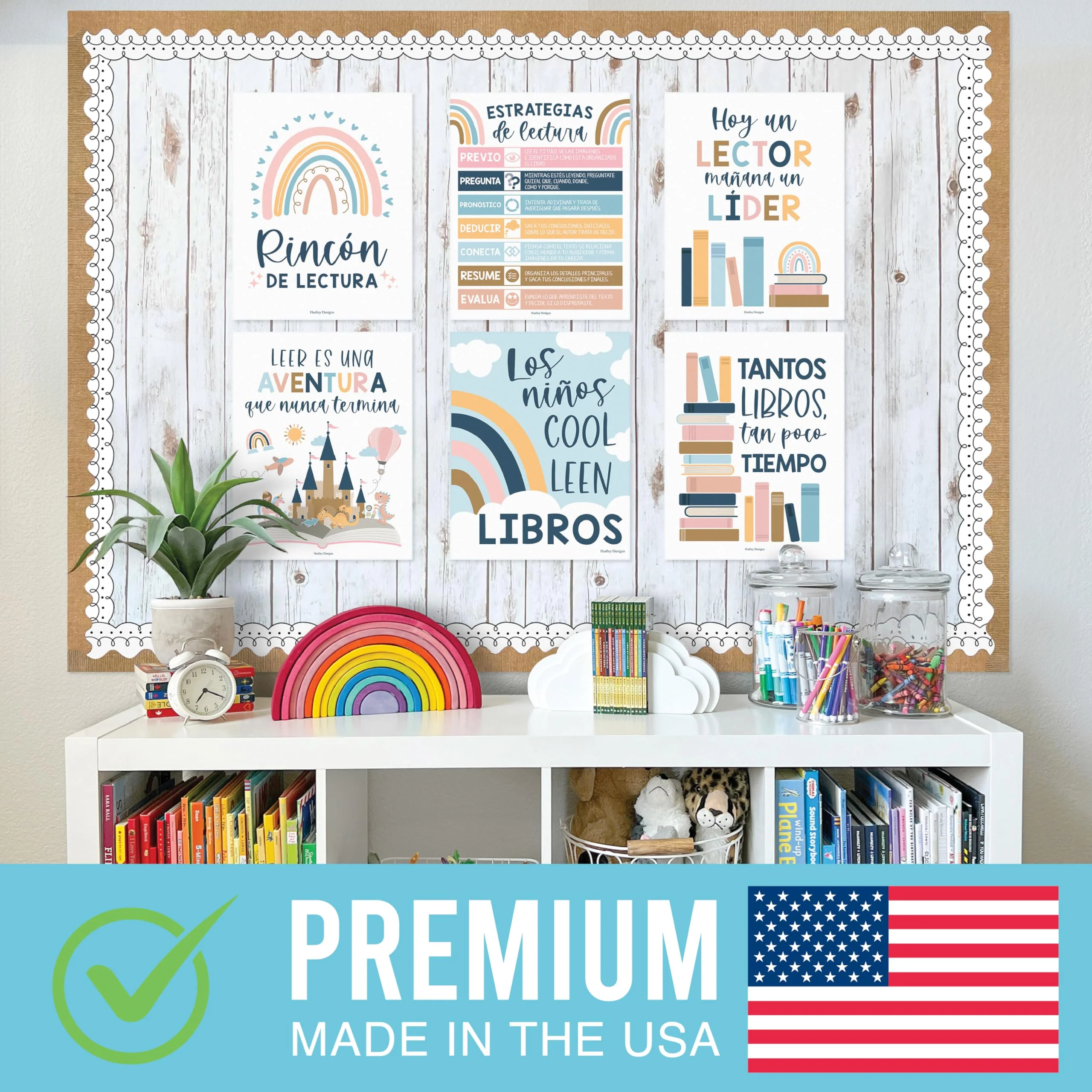 Boho Rainbow  Spanish Reading Posters - Image 3
