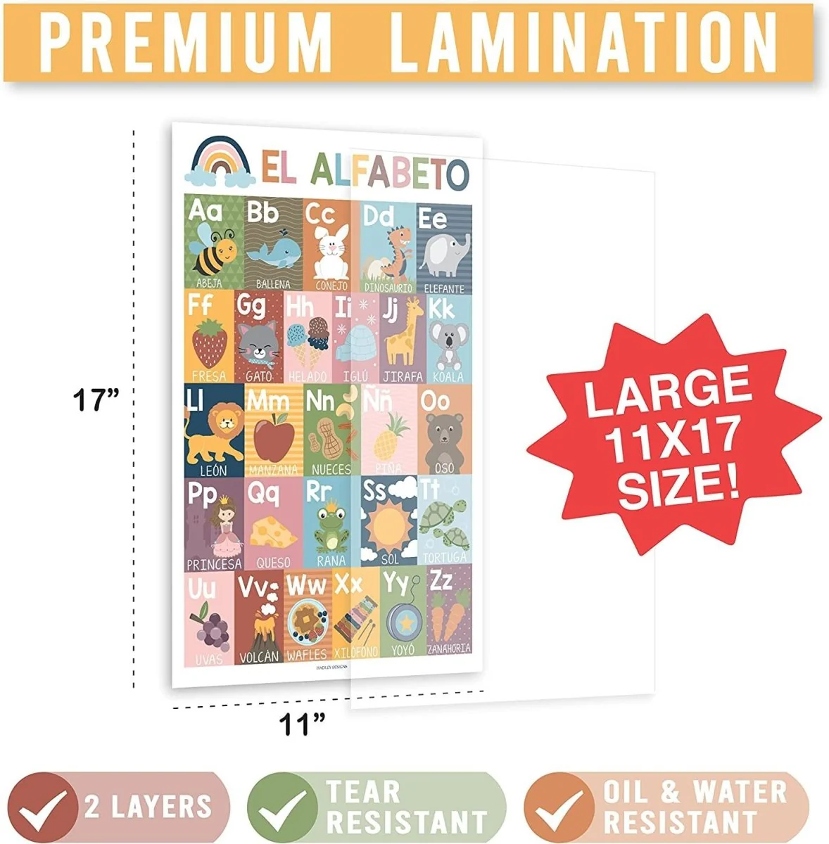 Spanish Pre-K Kit: Boho 12 Poster Pack - Image 3