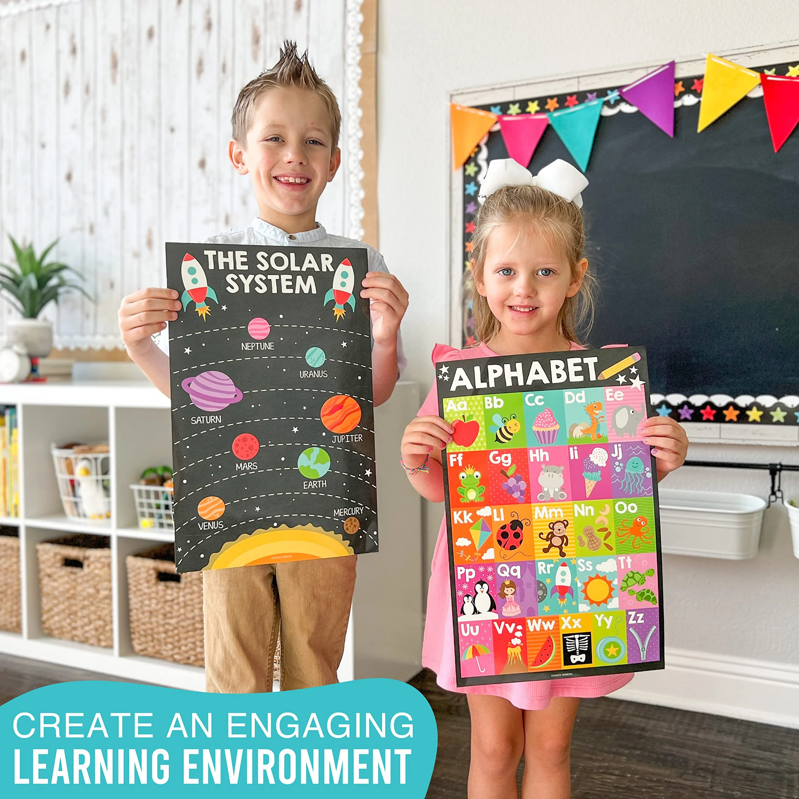 Preschool Head Start Kit, Chalkboard 16 Poster Pack - Image 7