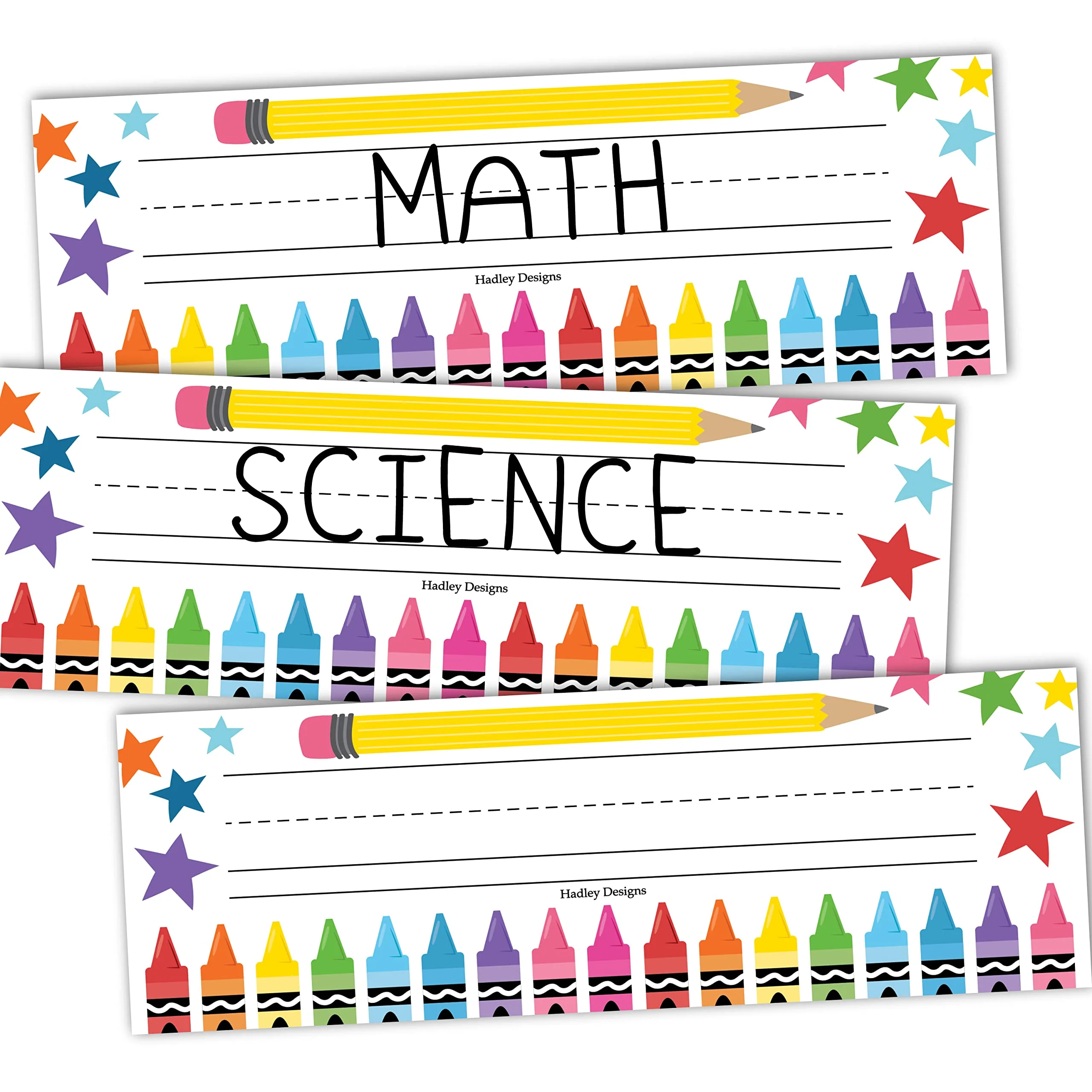 Classroom Labels, Colorful Pack of 25