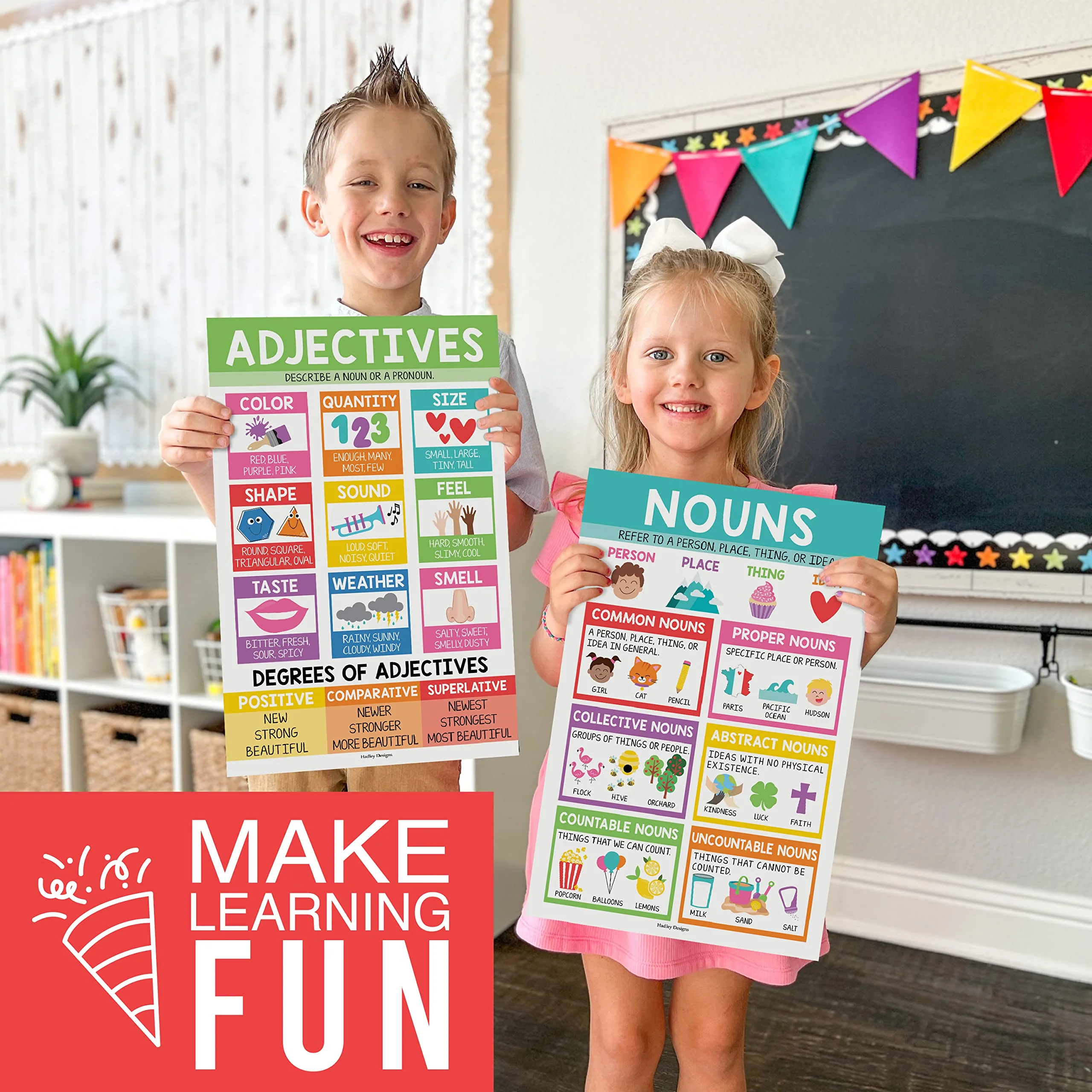 Parts of Speech Kit: Colorful 12 Poster Pack - Image 6
