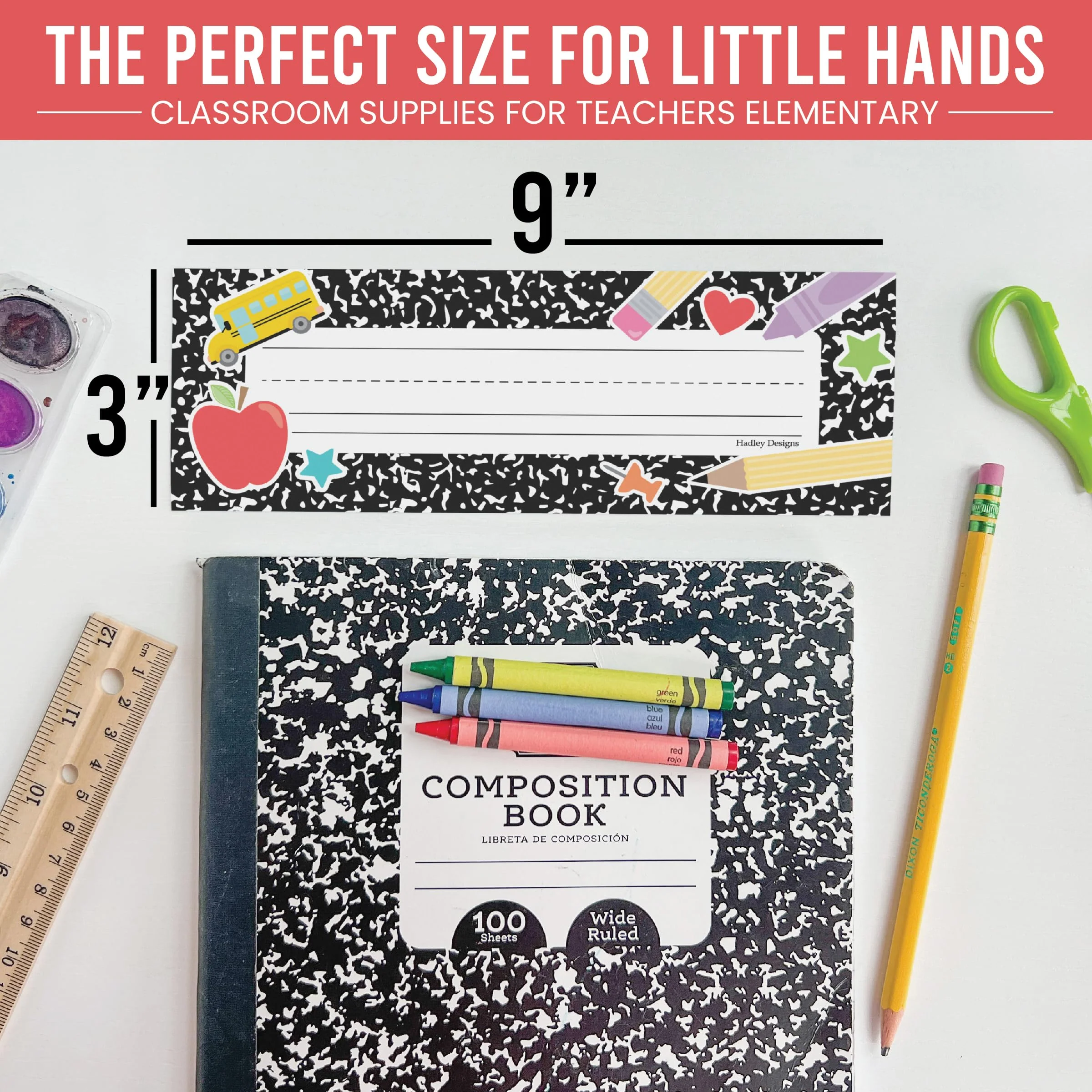 Composition Notebook Name Tag Labels 25 - Image 6
