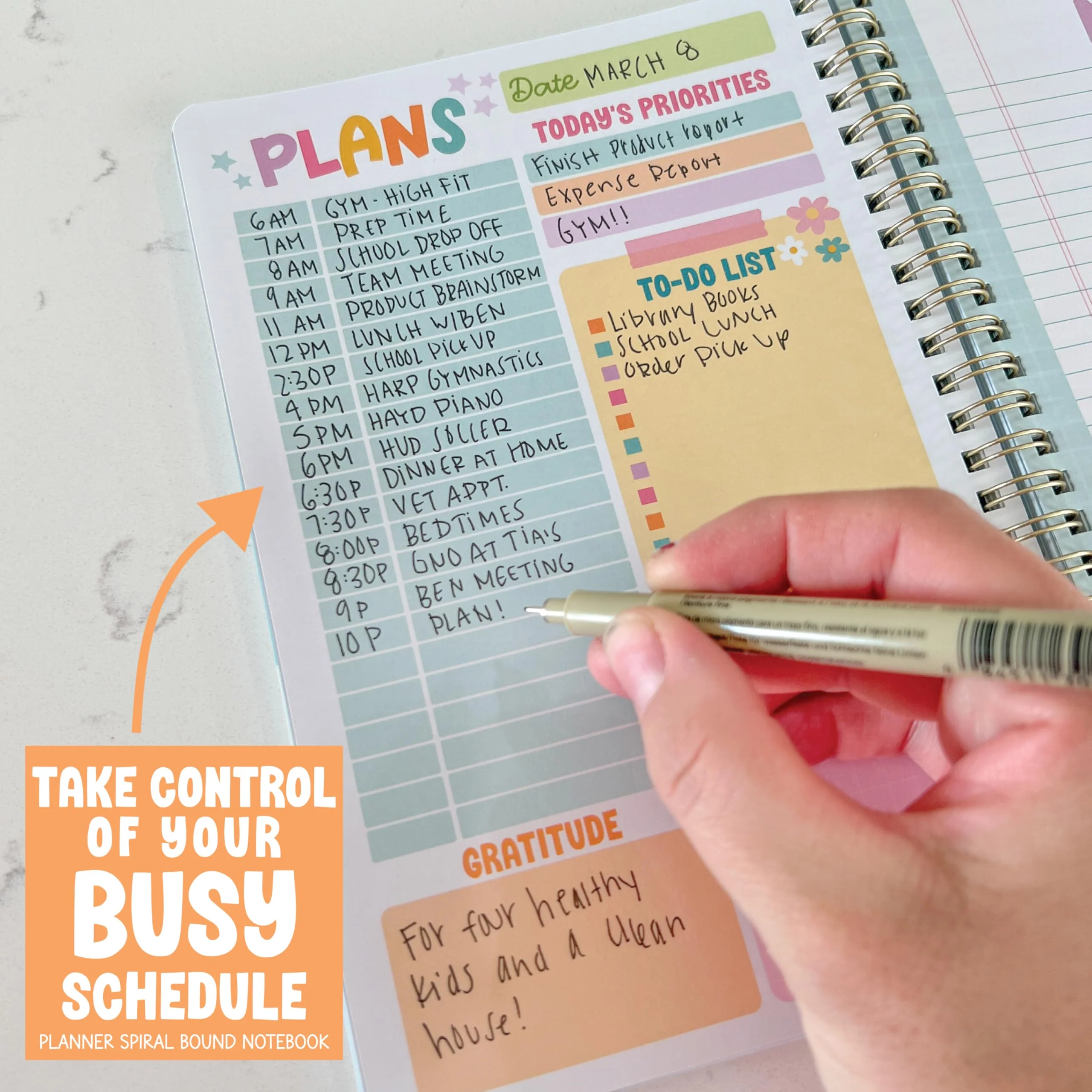 Pink Undated Teacher Planner + 3 Sticker Sheets - Image 7