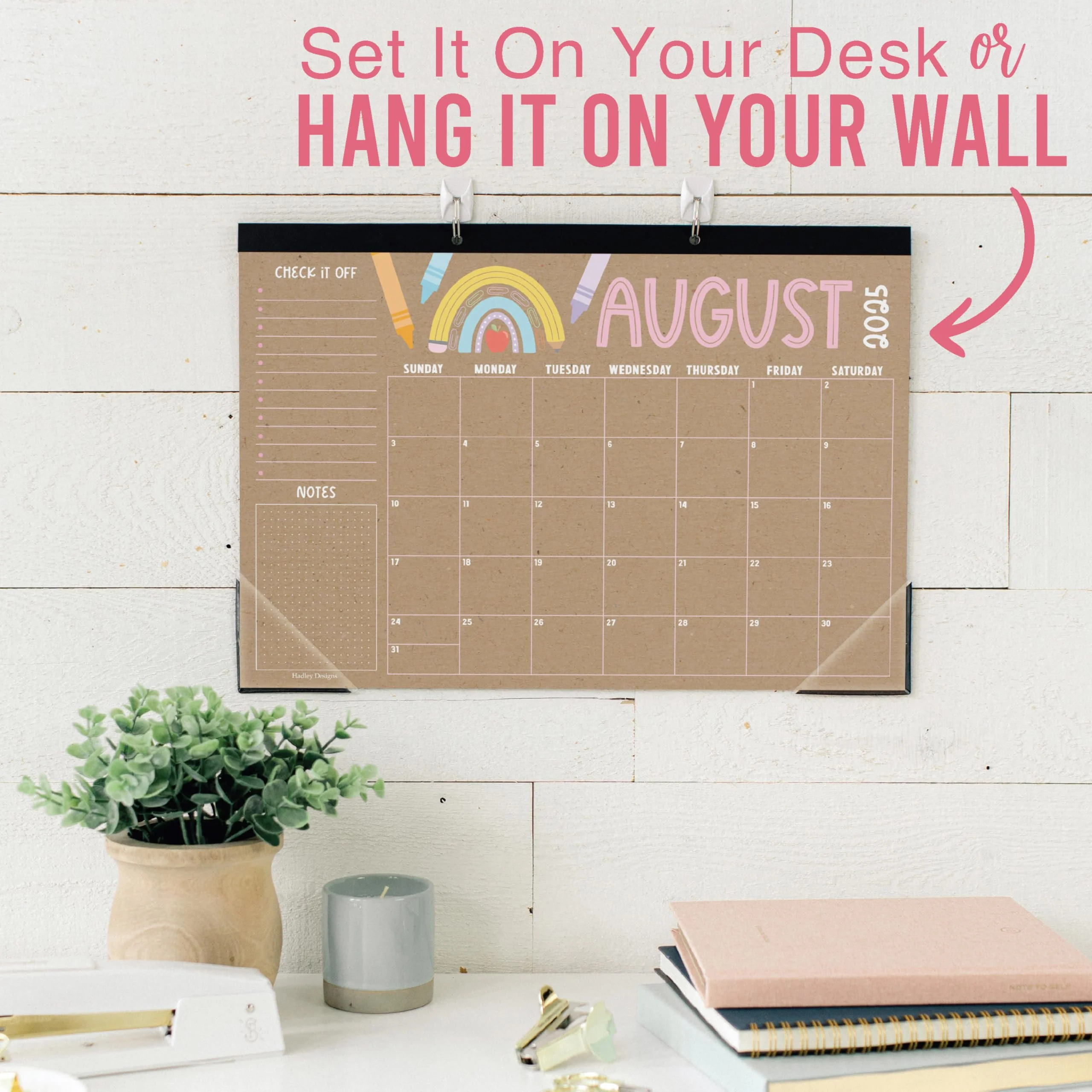 18 Month Large Kraft Desk Calendar: 2025-2026 - Image 9