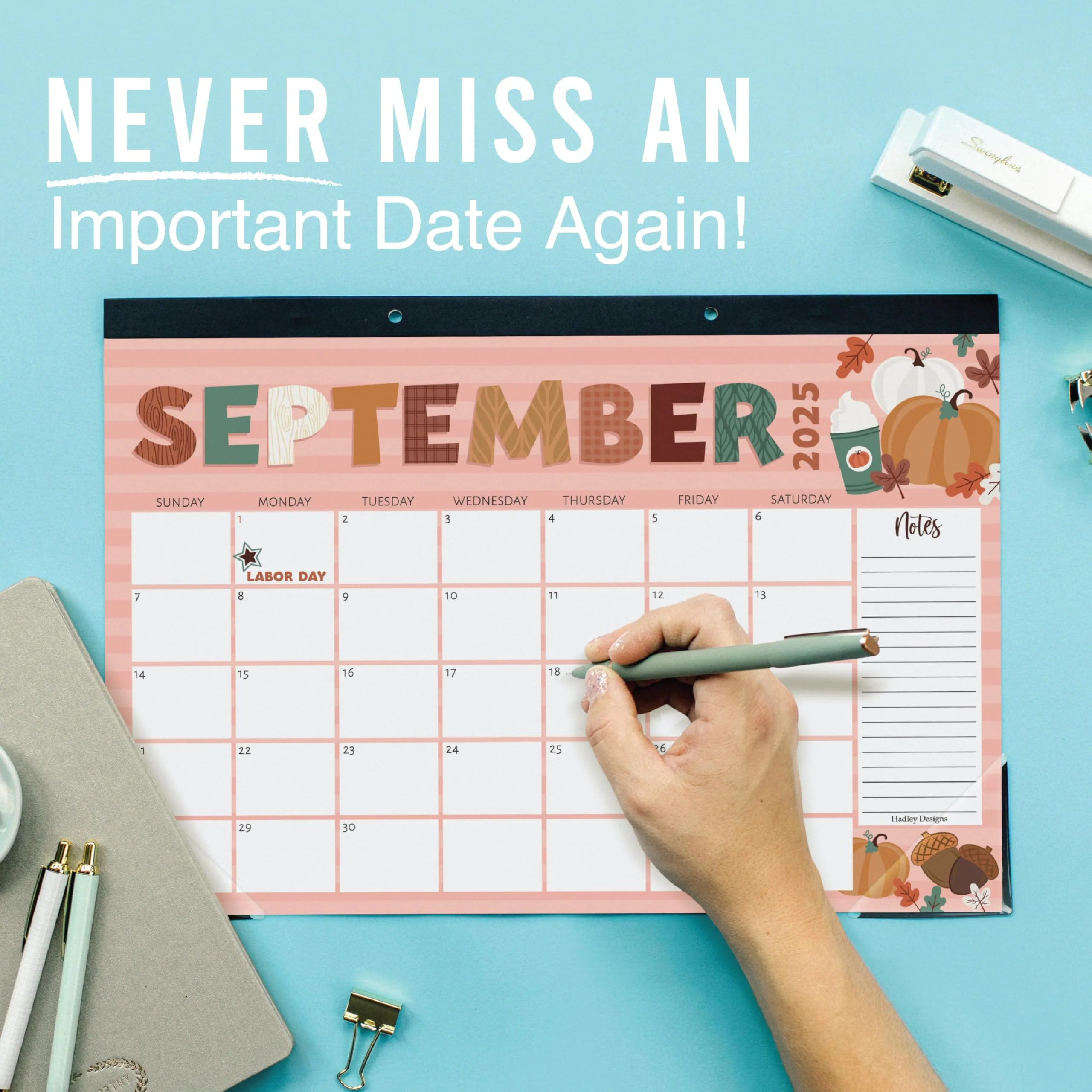 18 Month Large Colorful Desk Calendar: 2025-2026 - Image 8