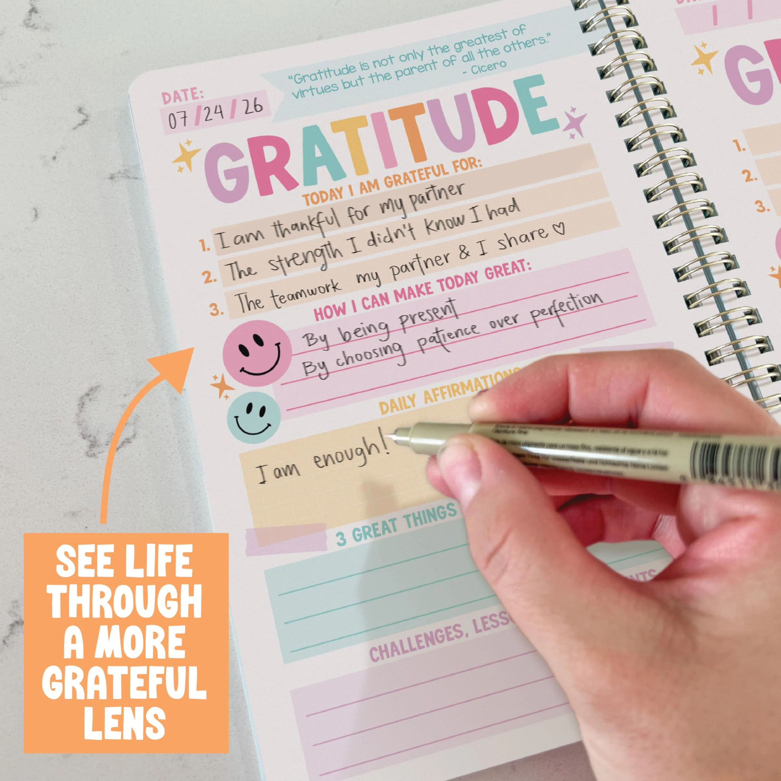 Gratitude Journal for Women - Daily Guided Journal with Prompts, Gratefulness Notebook -  Teal - Image 5