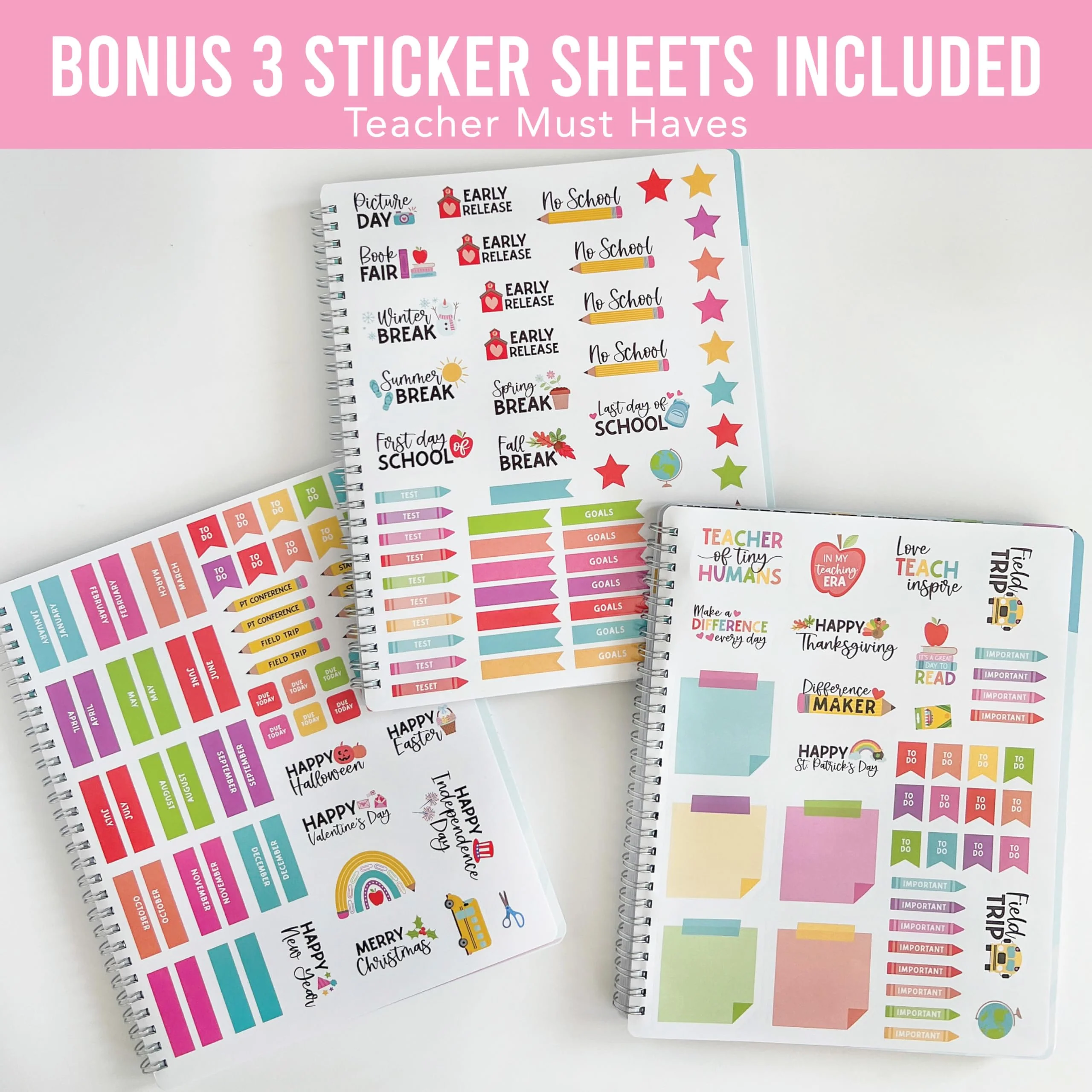 Hadley Designs Teacher Planner 2026-2027 - Undated Teacher Planners, Homeschool Lesson Planner Book for Teachers Must Haves, Lesson Plan Book For Teachers Classroom Supplies & Appreciation Gifts - Image 9