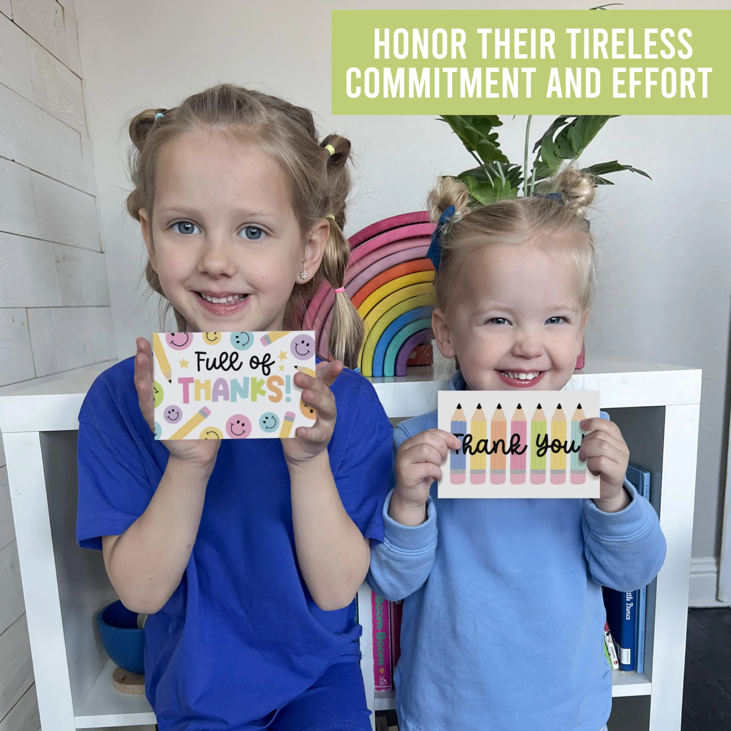 Hadley Designs Teacher Thank You Cards with Envelopes -24 Teacher Appreciation Cards Bulk, Cute Thank You Notes from Students, Teacher's Day End of School Year Christmas & Valentines Card for Teachers - Image 7