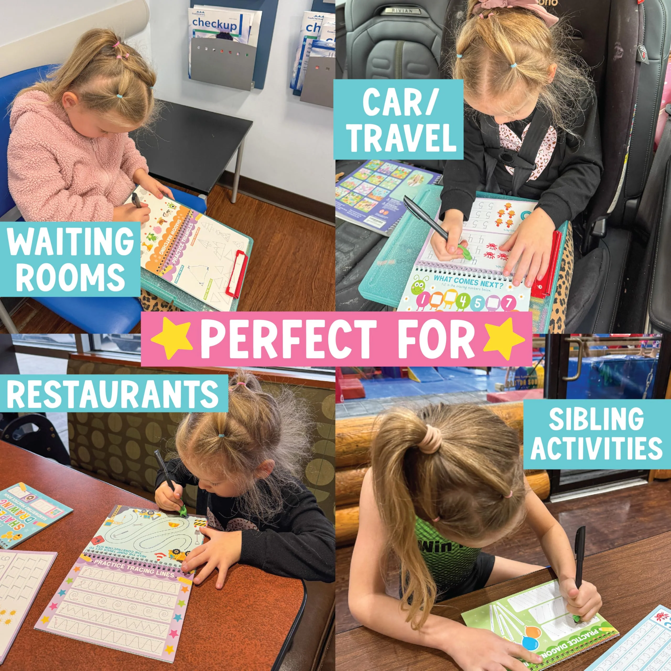 Handwriting Practice Books Kids 3-5 | Reusable Magic Ink Tracing Workbook | Preschool Kindergarten Ready - Image 9