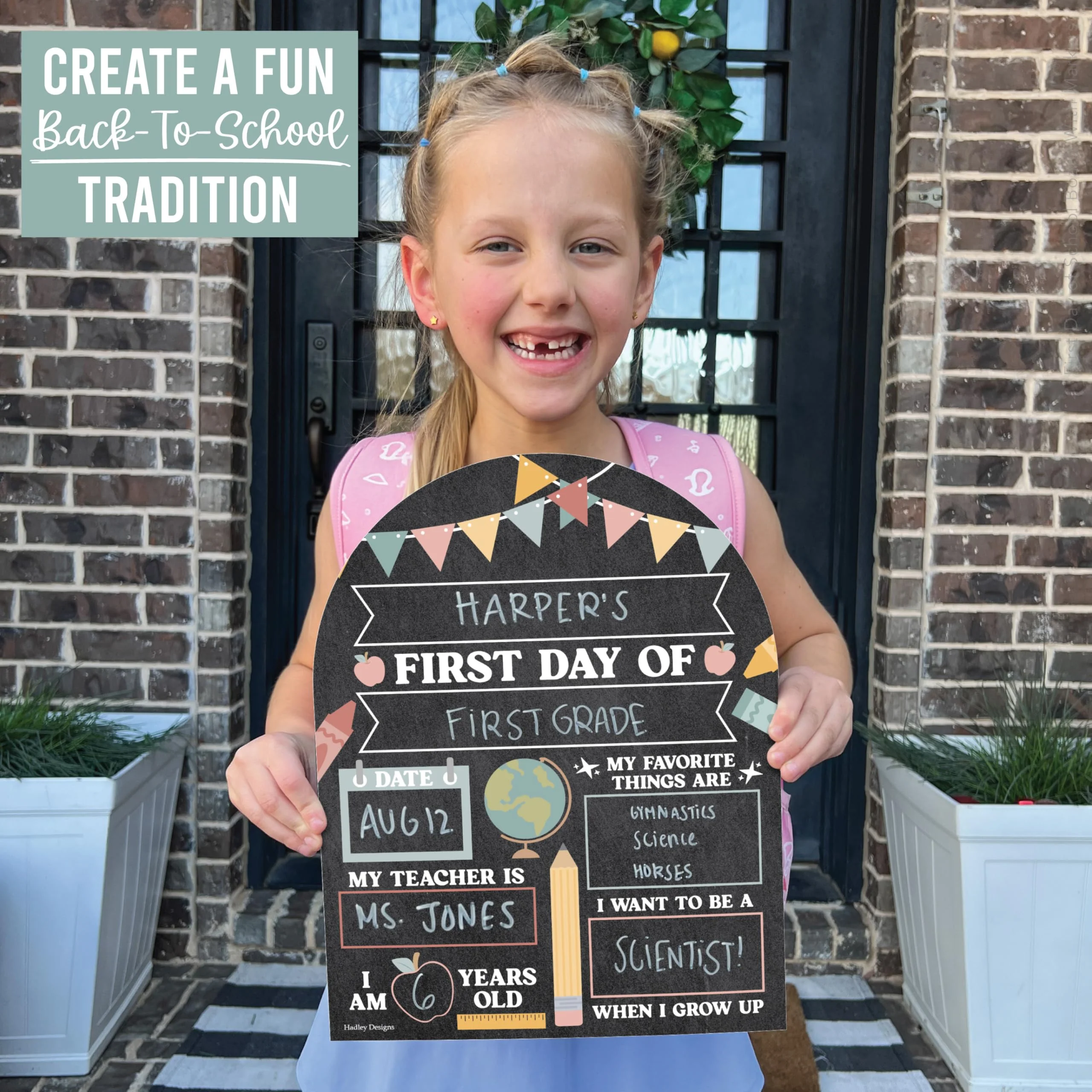 My Last Day of School Sign with Markers -11x14 Back to School Signs First and Last Day, Kindergarten Chalkboard Signs, Pre K Sign Board, Preschool Board, Reusable Photo Prop for Kids - Image 3
