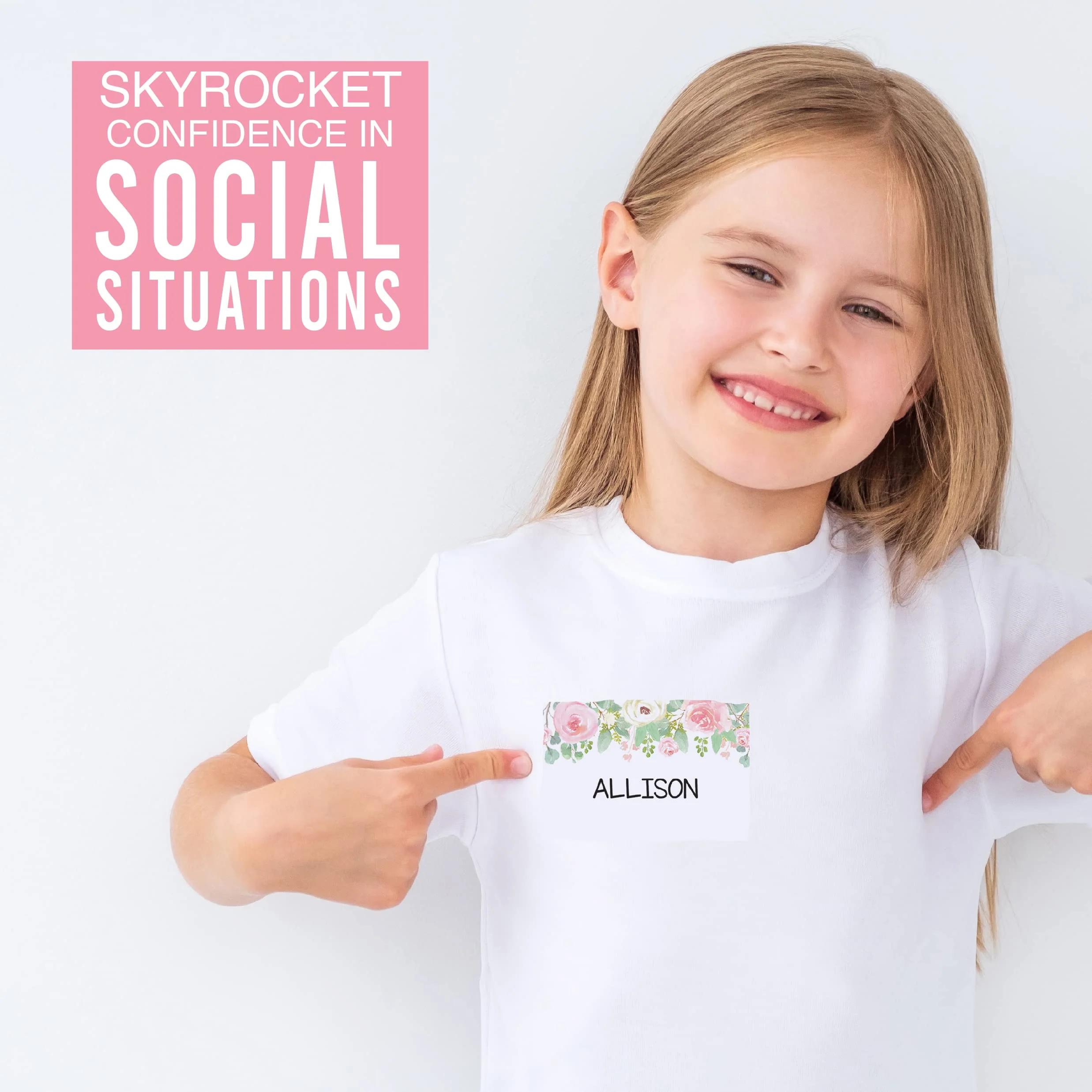 Floral Name Tag Stickers: Pack of 56 - Image 7