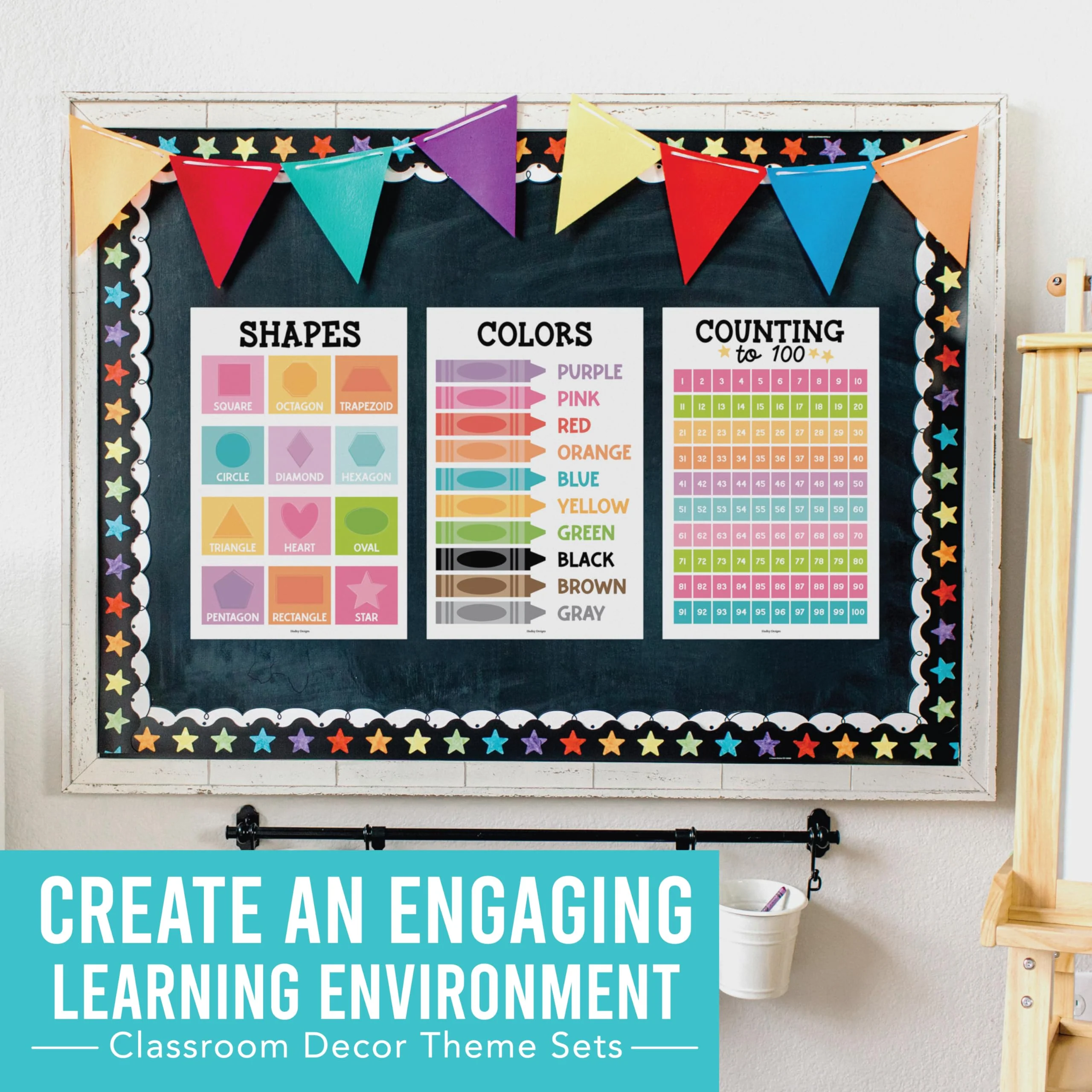 Preschool Head Start Kit, Colorful Pastel 16 Poster Pack - Image 8