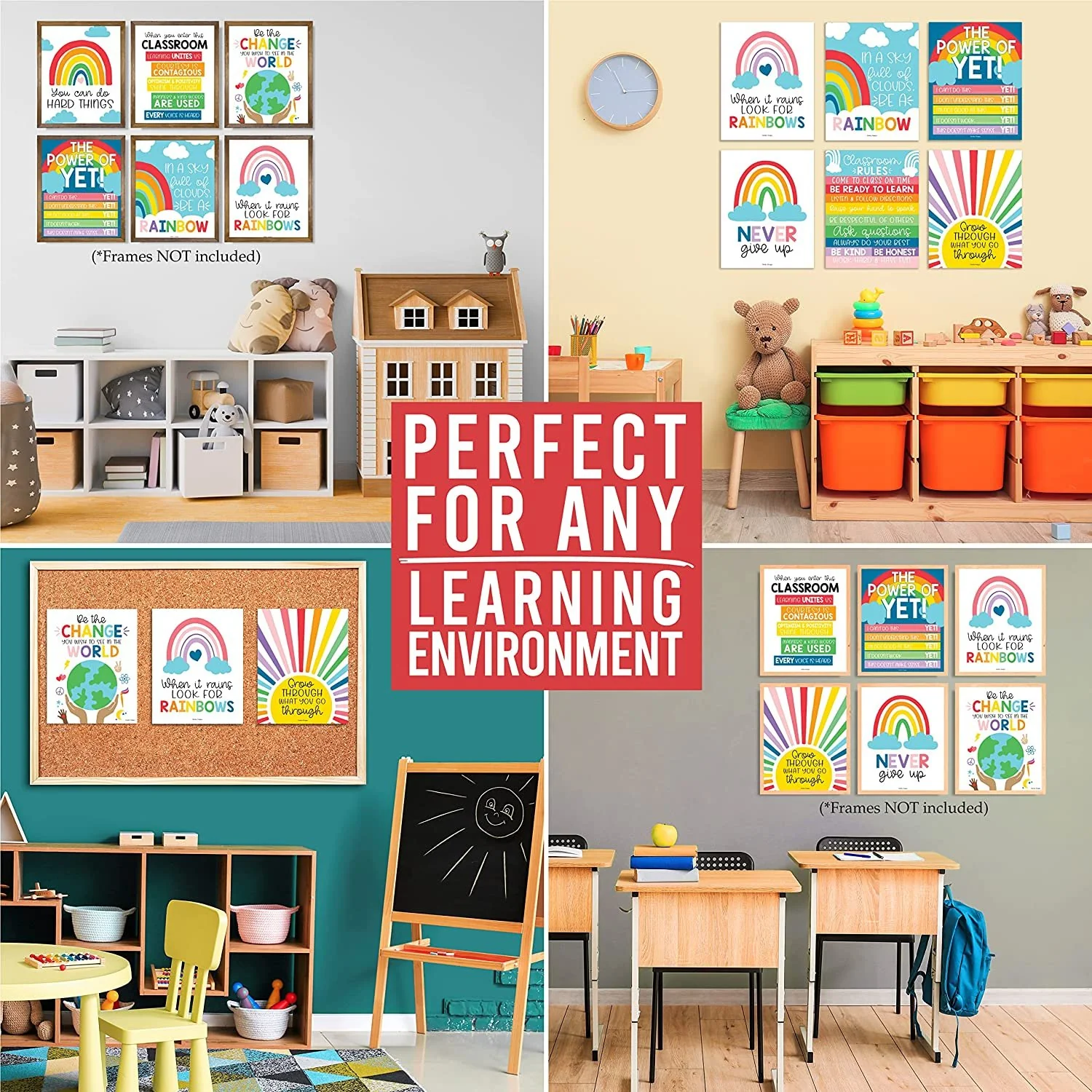 Motivational Classroom Posters, Colorful Pack of 9 - Image 9