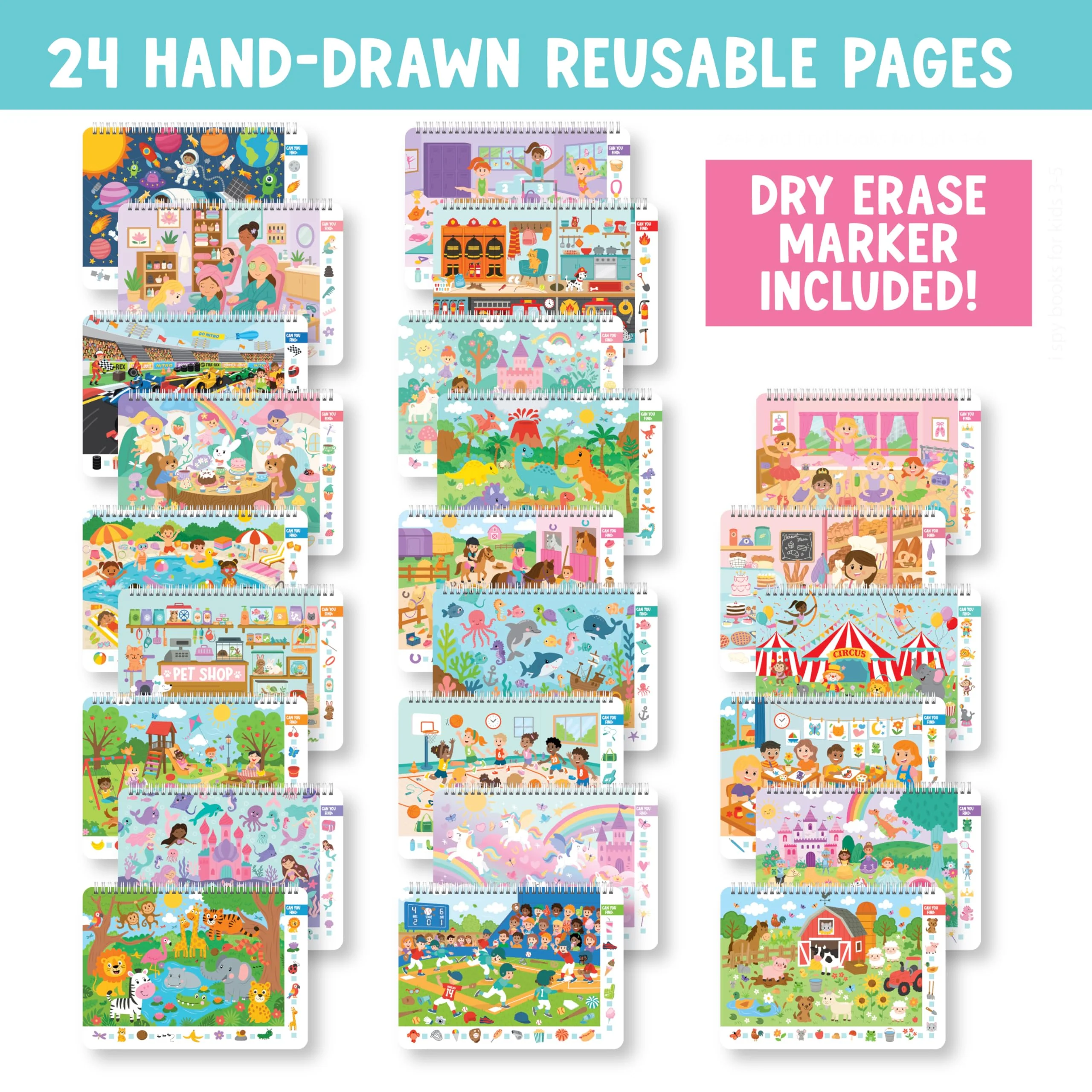 Search and Find Books for Kids 3-5 - Seek and Find Books for Kids 4-6, Hidden Pictures Book Ages 3-6, Preschool Learning Activities, Educational Toys Activity Book, Learning Games for 4 Year Olds - Image 3