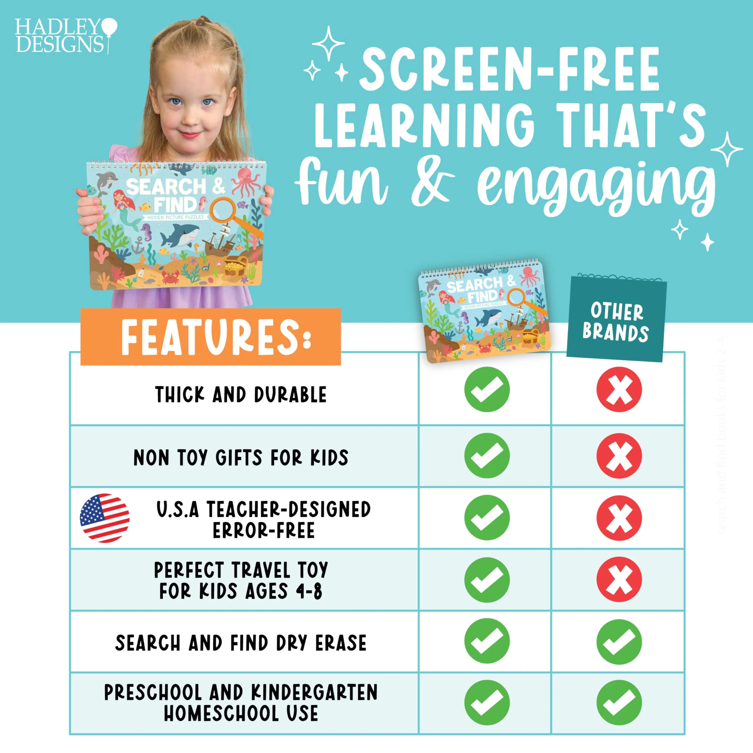 Search and Find Books for Kids 3-5 - Seek and Find Books for Kids 4-6, Hidden Pictures Book Ages 3-6, Preschool Learning Activities, Educational Toys Activity Book, Learning Games for 4 Year Olds - Image 7