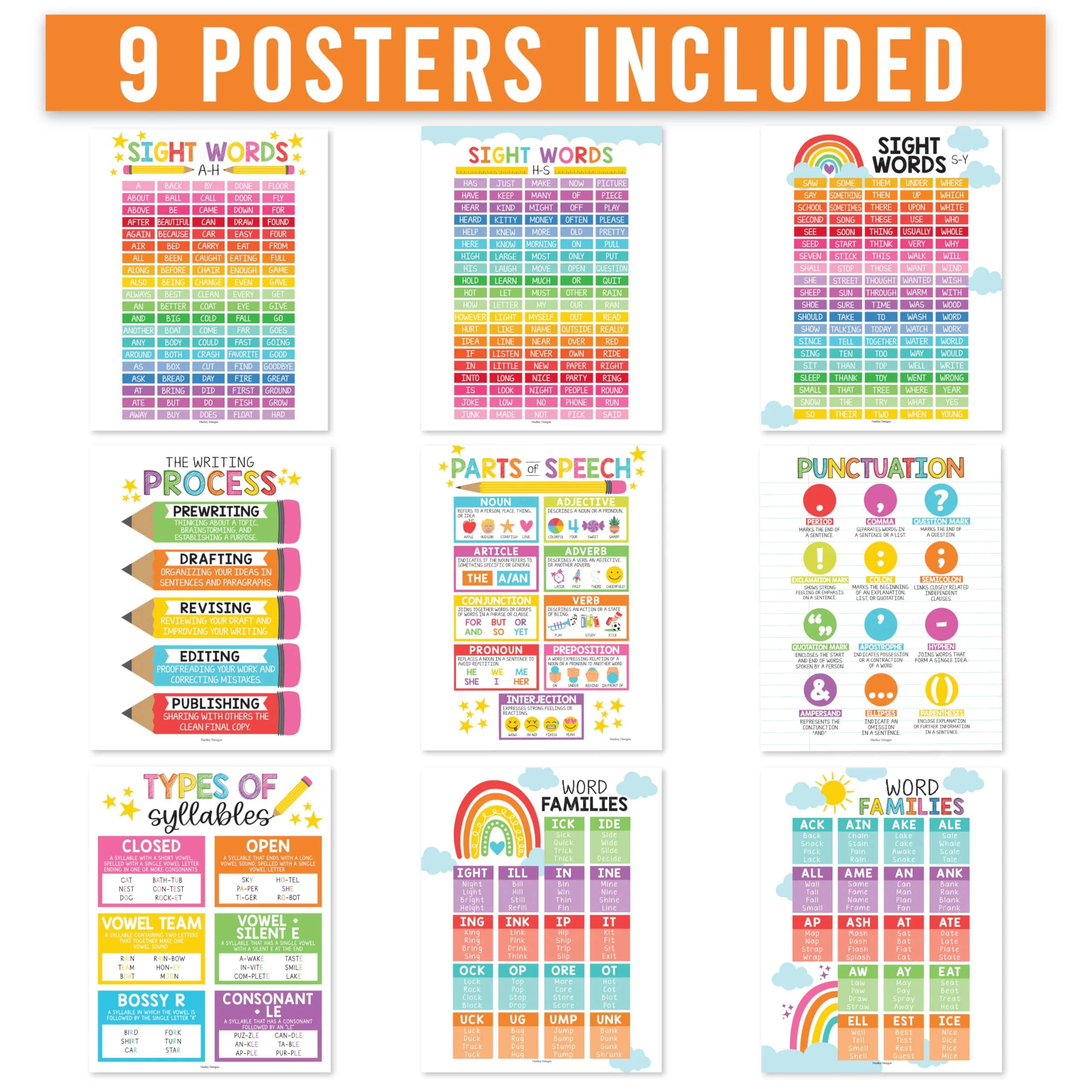 Sight Words Reading Kit | 9 Poster Pack - Image 5